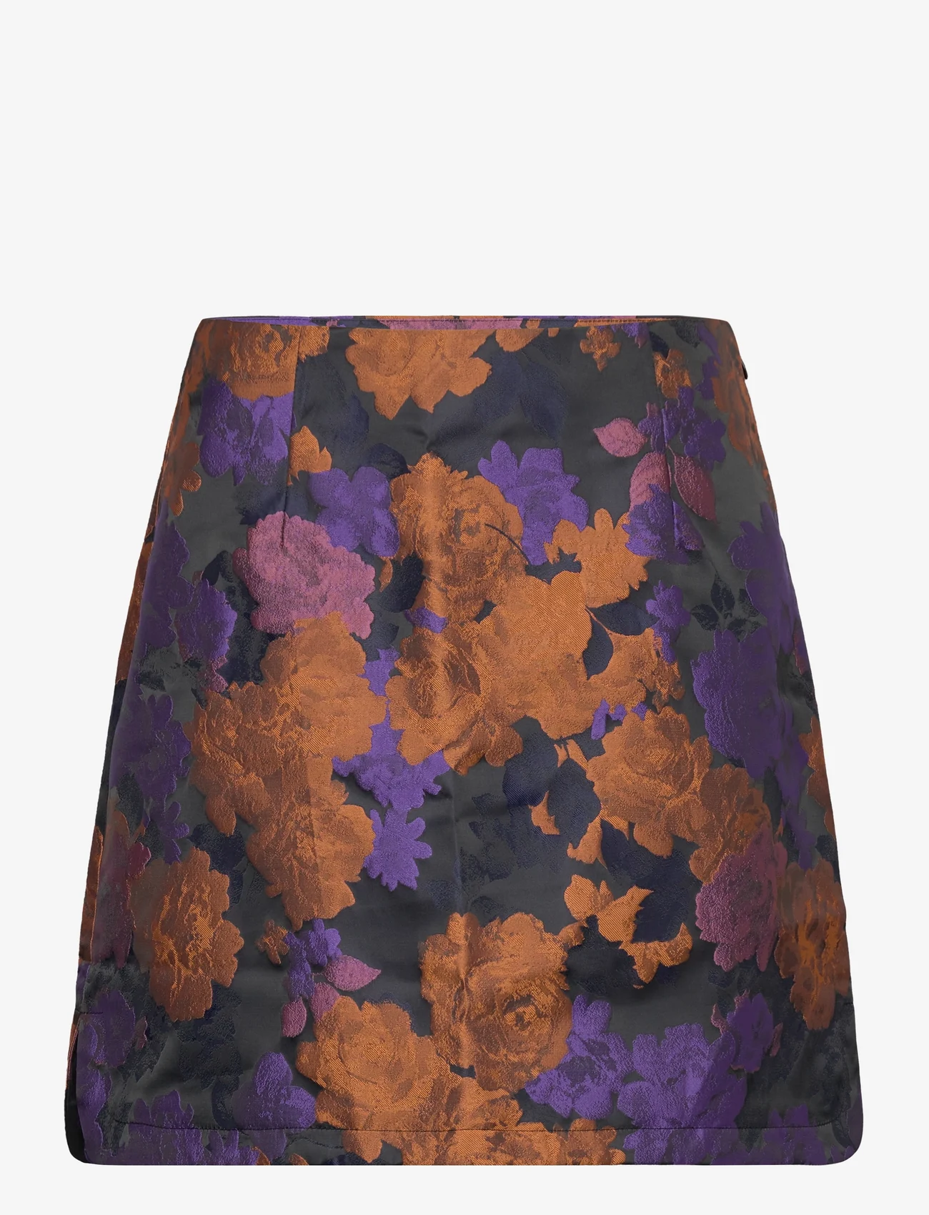 YAS - YASPIRIO HW JACQUARD SKIRT - short skirts - black - 0