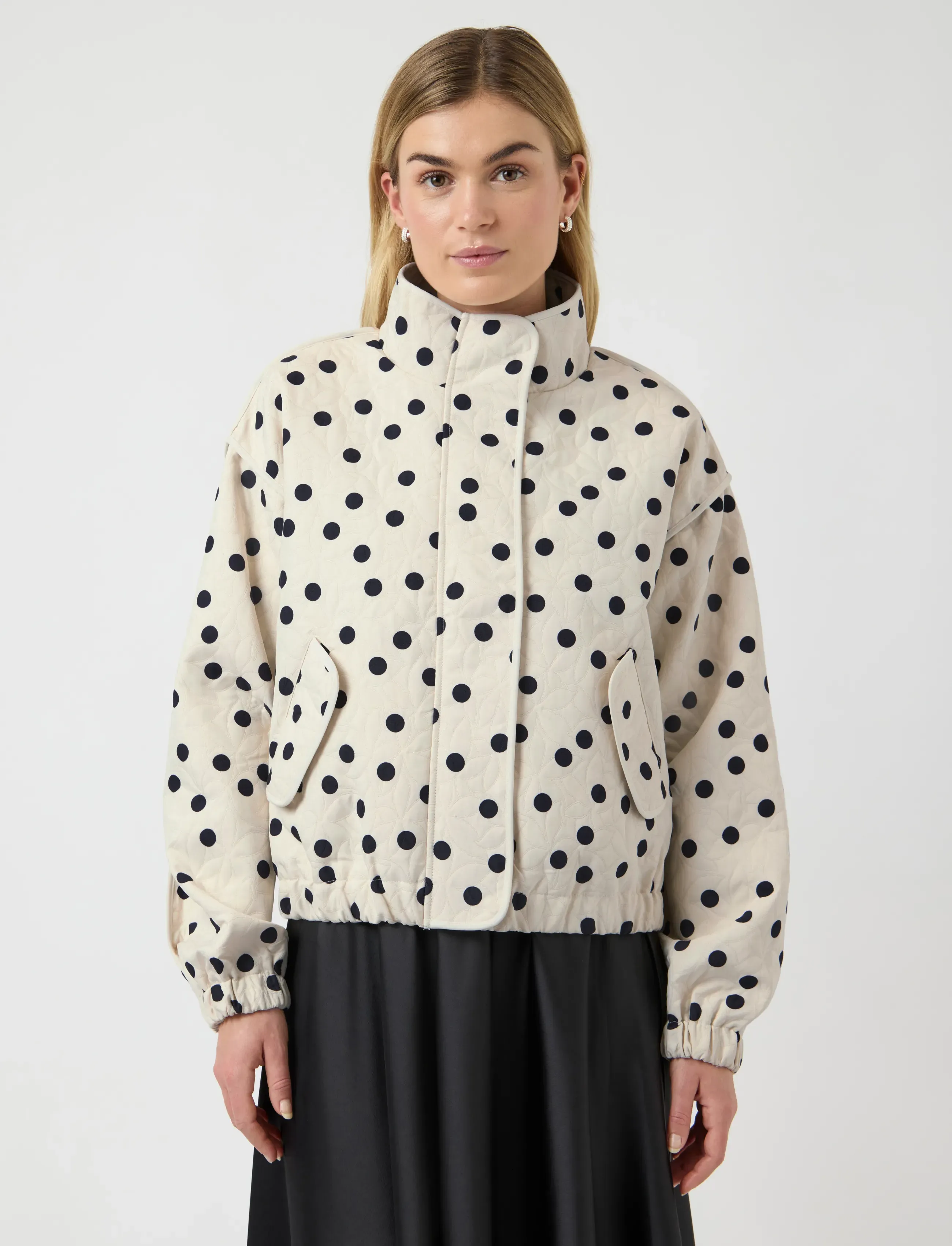 YAS Yasfipa Ls Quilted Jacket, 42, Cream, Jakker > Quiltede Jakker, Dame