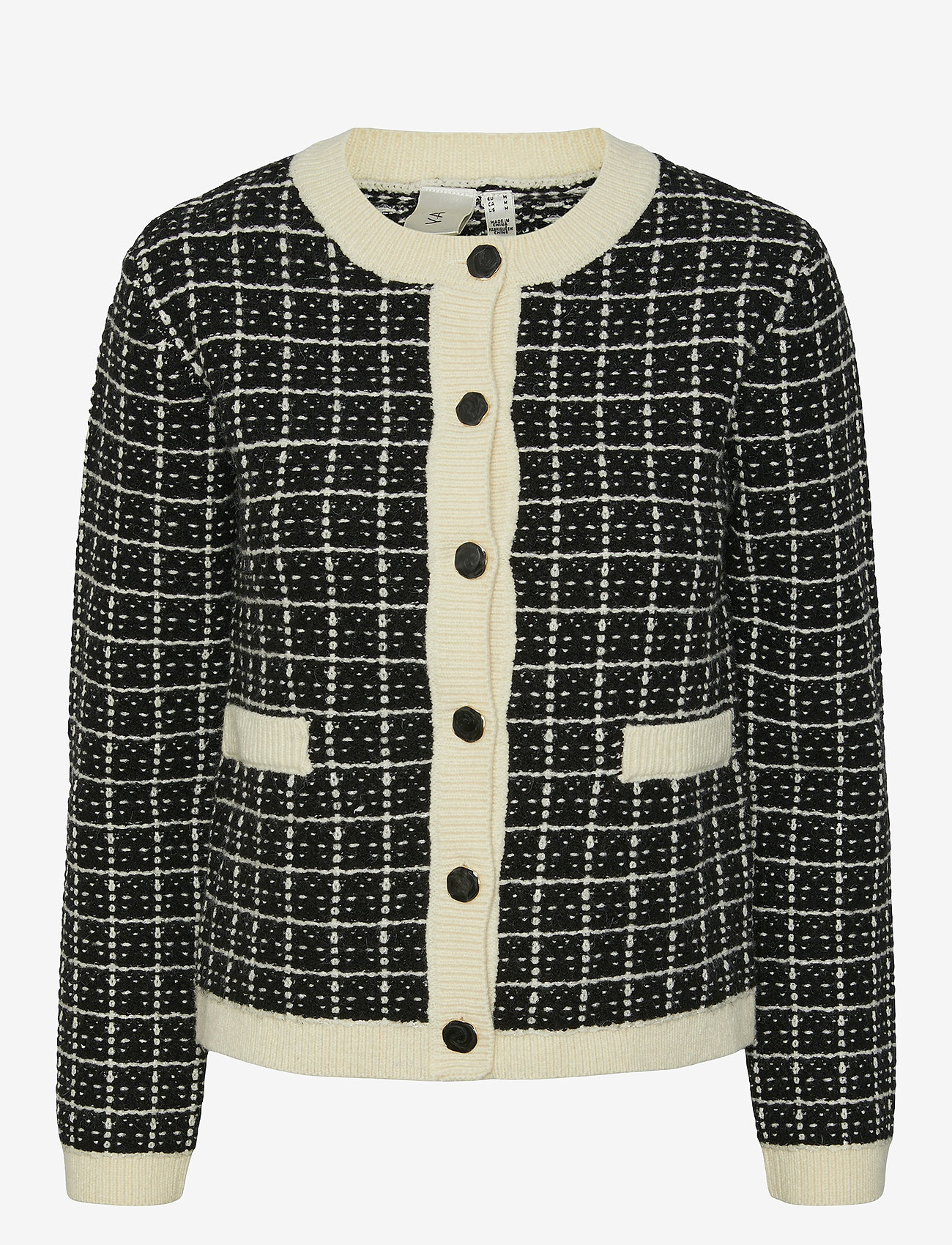 YAS - YASLIVIA LS SHORT KNIT CARDIGAN NOOS - kardiganai - black - 1