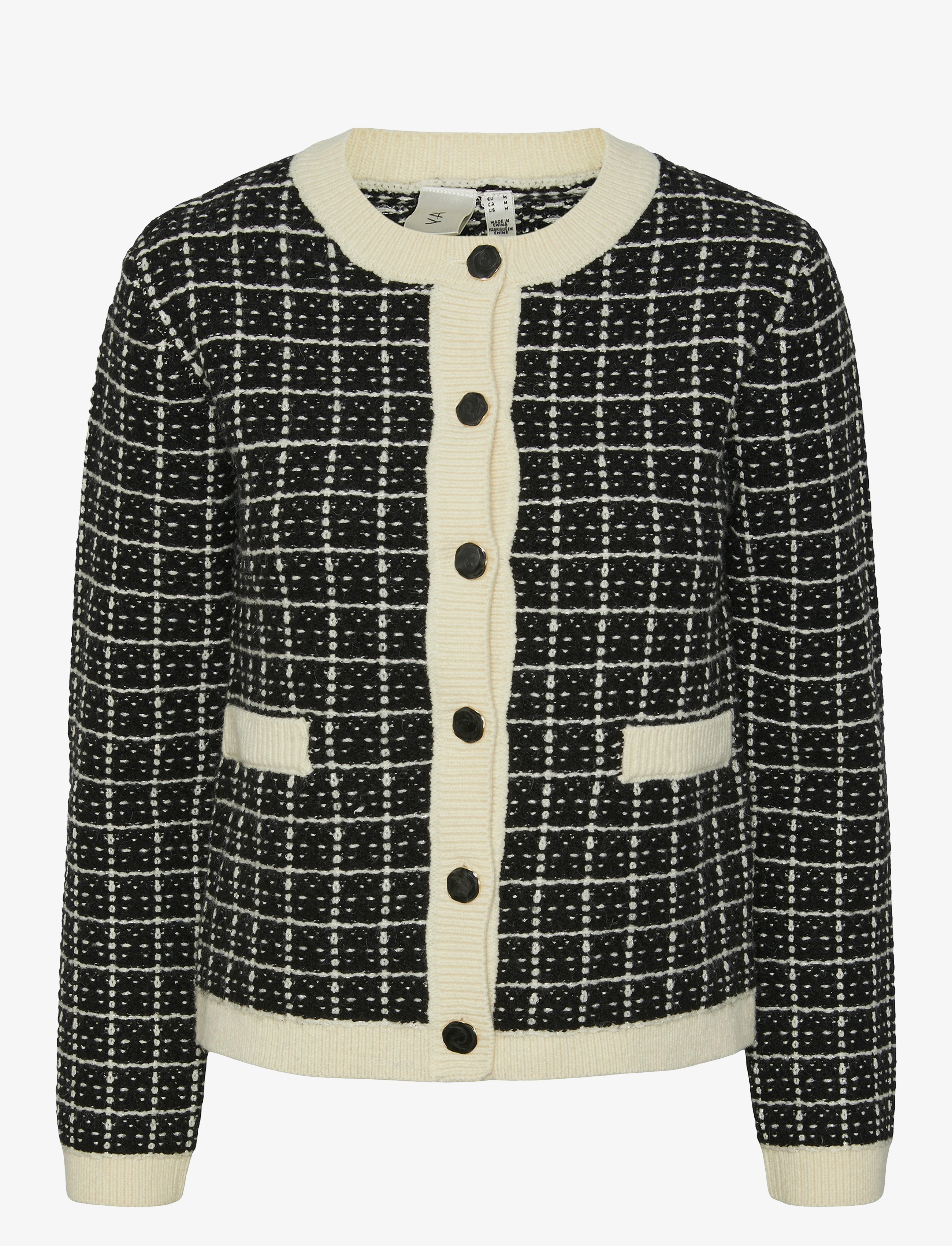 YAS - YASLIVIA LS SHORT KNIT CARDIGAN NOOS - cardigans - black - 1