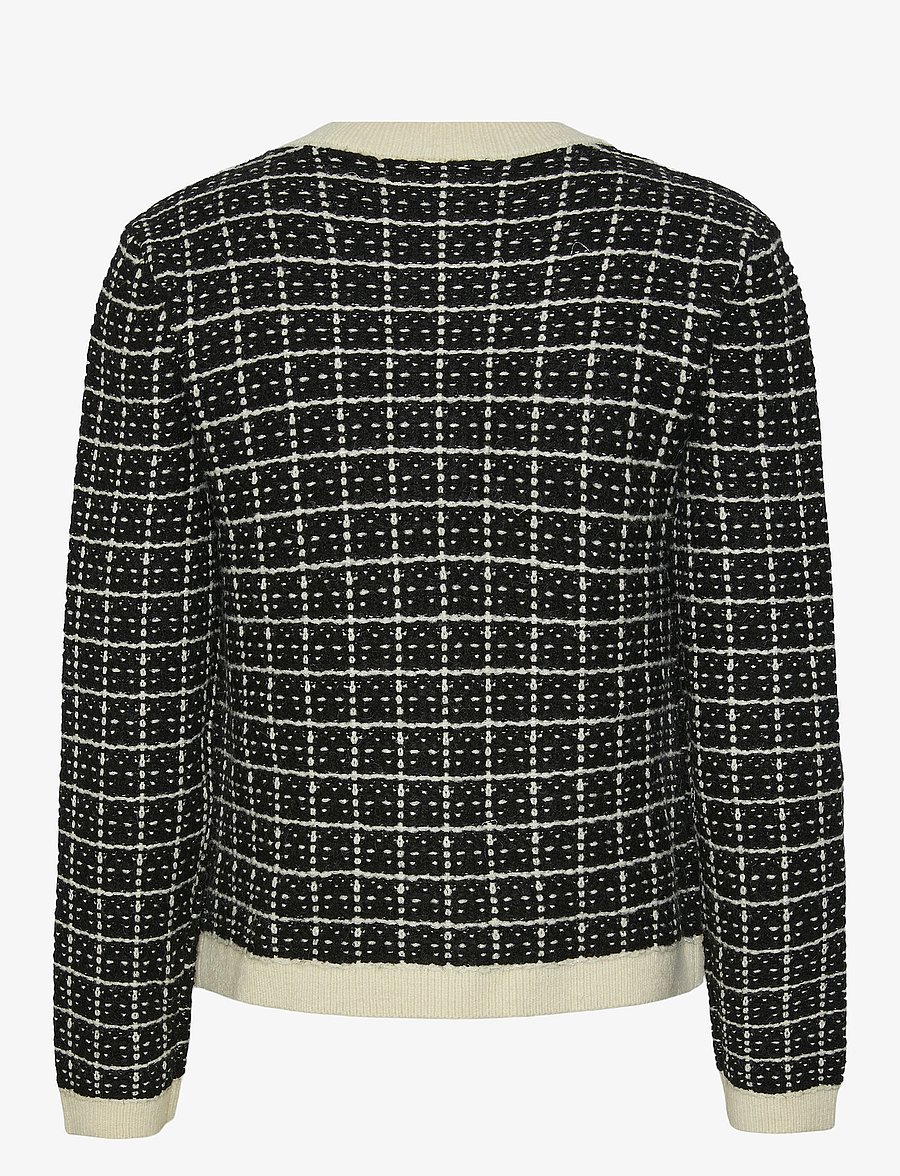 YAS - YASLIVIA LS SHORT KNIT CARDIGAN NOOS - cardigans - black - 2