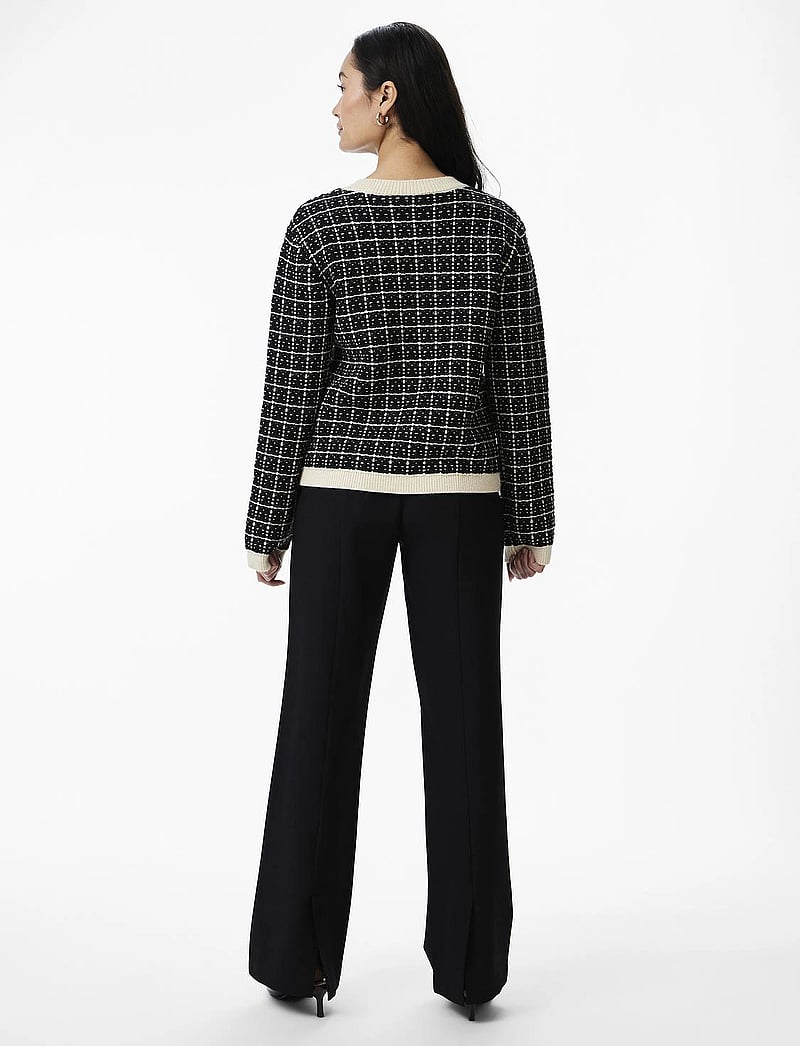 YAS - YASLIVIA LS SHORT KNIT CARDIGAN NOOS - cardigans - black - 3