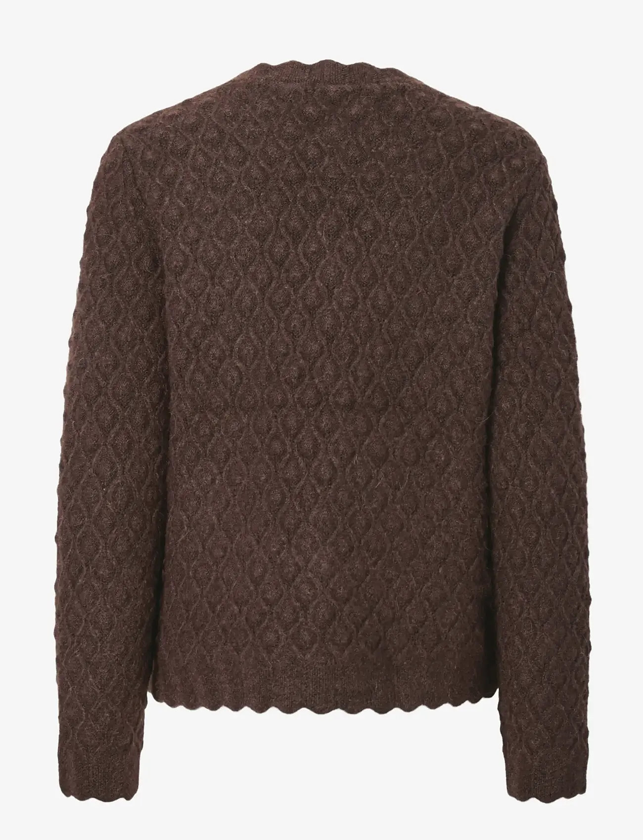 YAS - YASBUBBLE LS KNIT CARDIGAN  S. - cardigans - hot fudge - 2