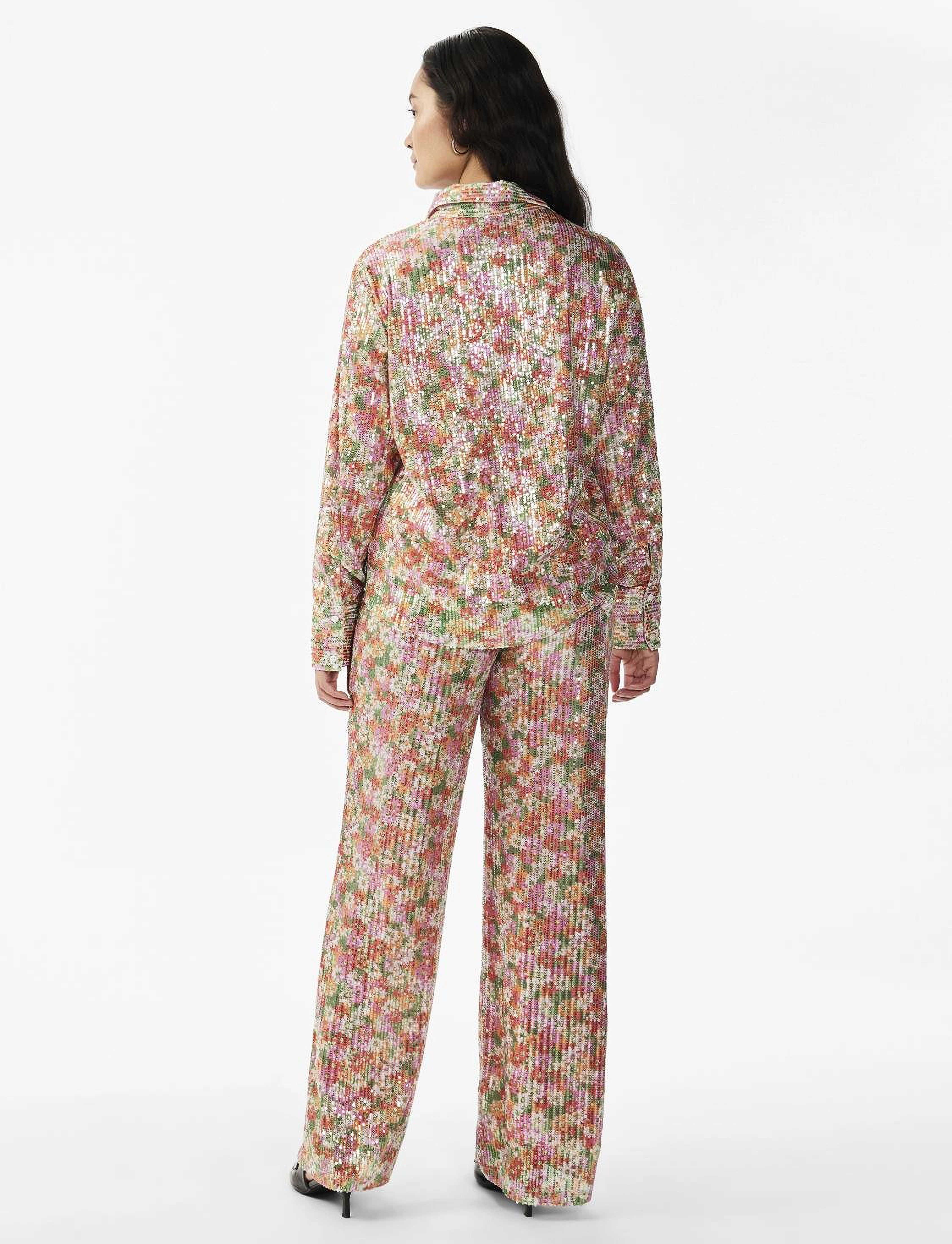 YAS - YASKAIA SEQUIN LS SHIRT - SHOW - langærmede skjorter - sandshell - 3