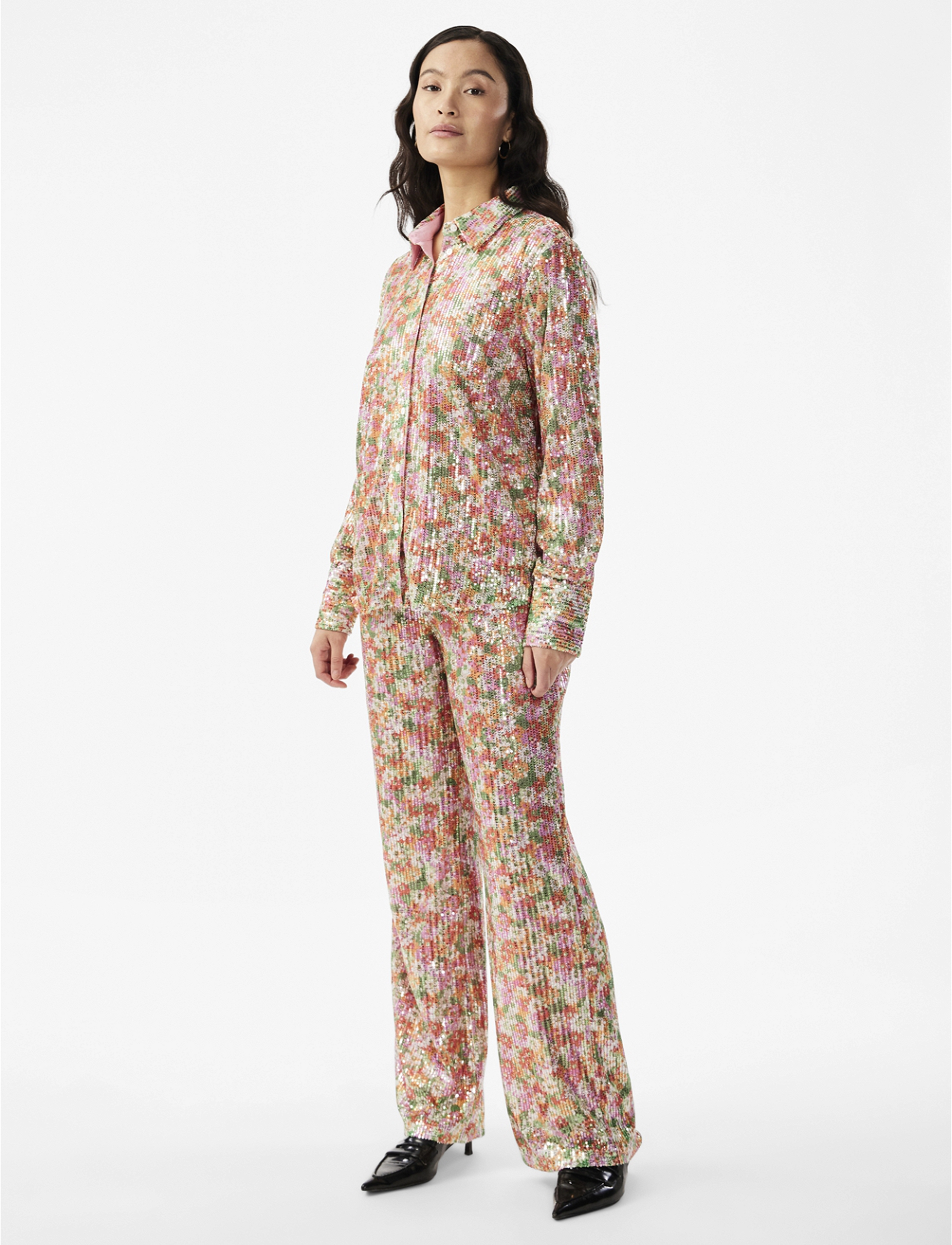 YAS - YASKAIA SEQUIN LS SHIRT - SHOW - langærmede skjorter - sandshell - 5