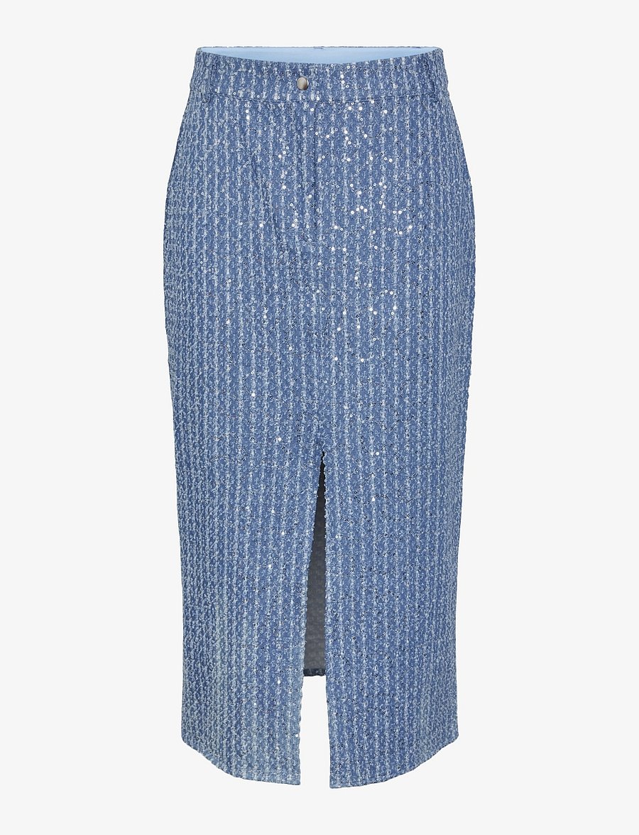YAS - YASLEODIS HW MIDI SKIRT - SHOW - medium blue denim - 0