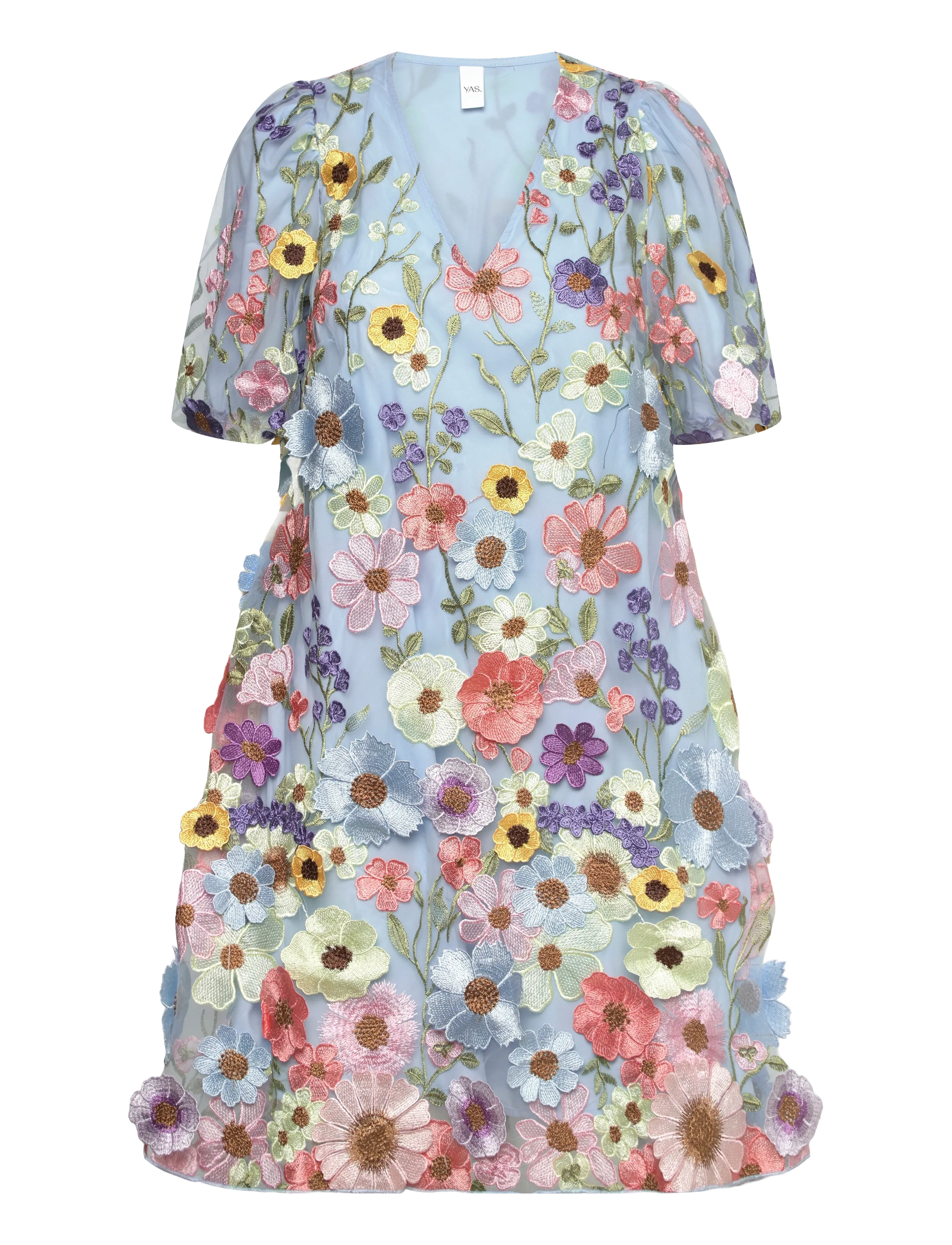 YAS flowering Ss Dress Show, 34, Dresses, Blau - Knee-length & Midi, Frauen