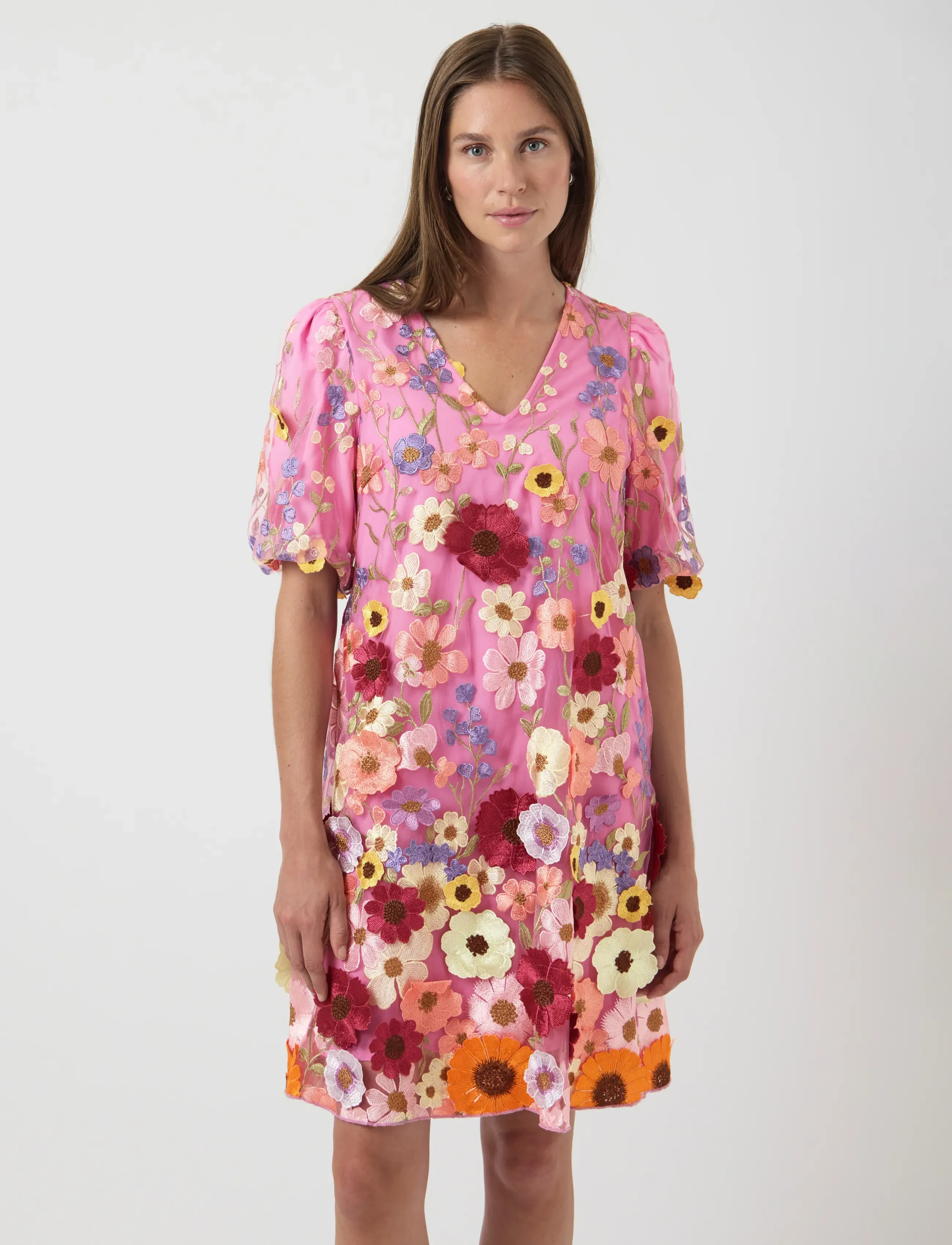 YAS flowering Ss Dress Show, 42, Dresses, Rosa - Knee-length & Midi, Frauen