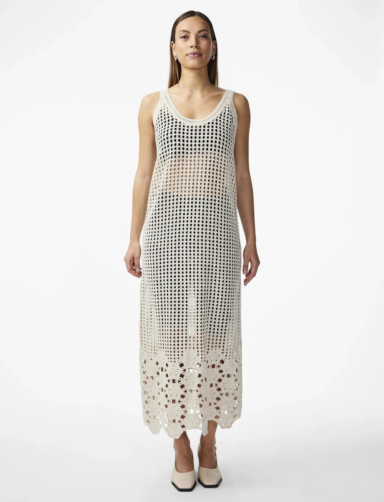 YAS - YASNOLA SL LONG KNIT DRESS - summer dresses - birch - 0