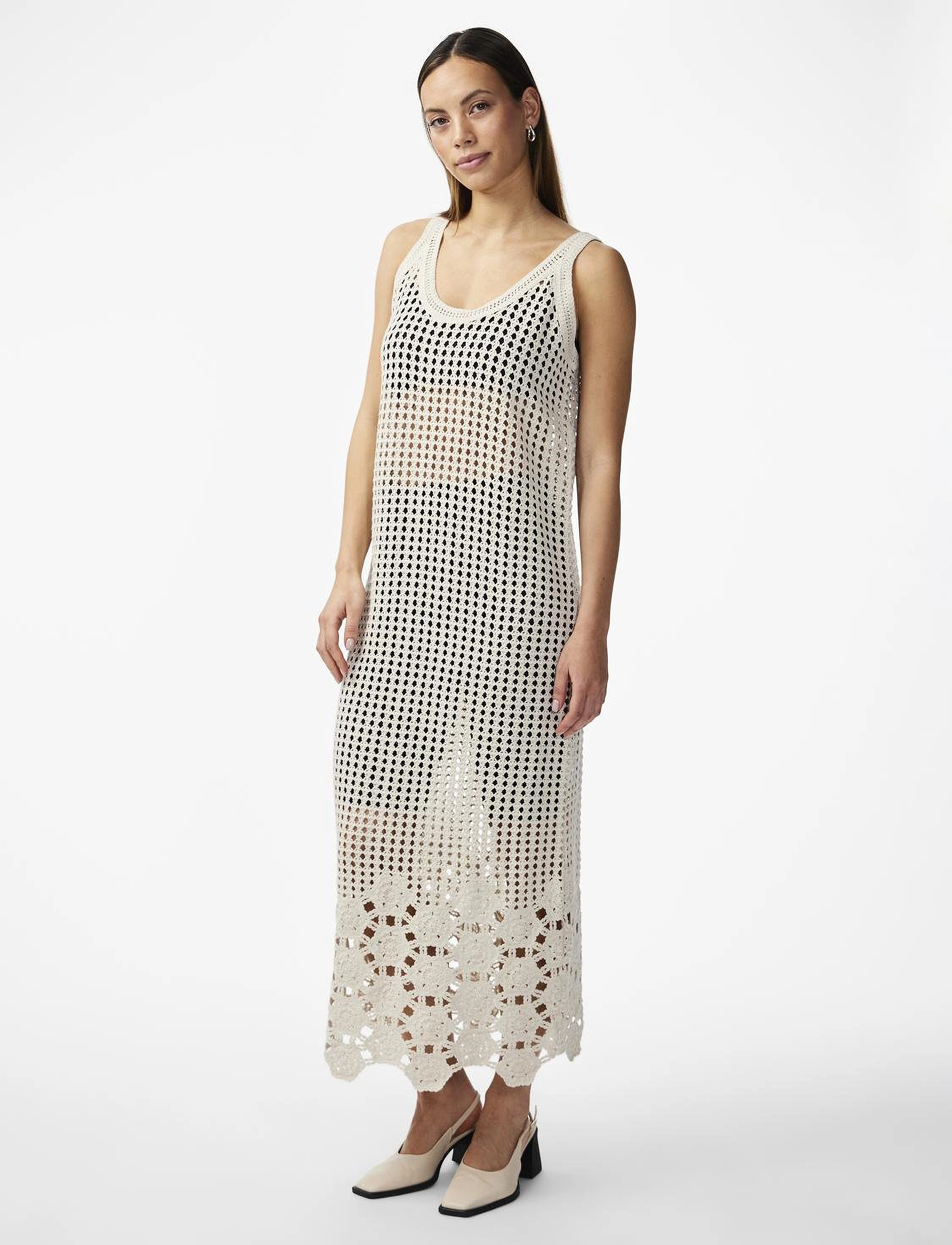 YAS - YASNOLA SL LONG KNIT DRESS - sommerkleider - birch - 4