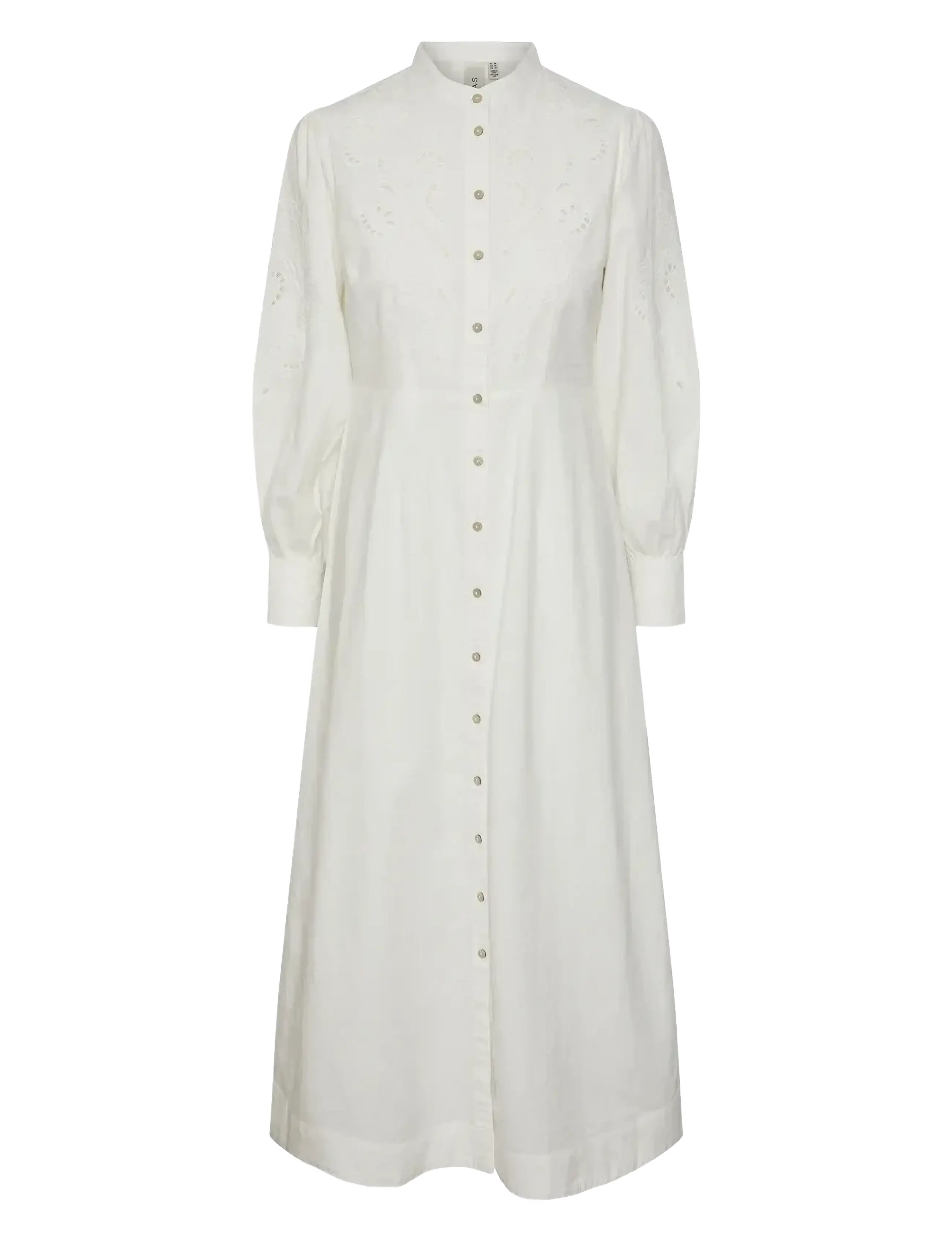 YAS YASMIA LS LONG DRESS S. - Kleider - STAR WHITE / white
