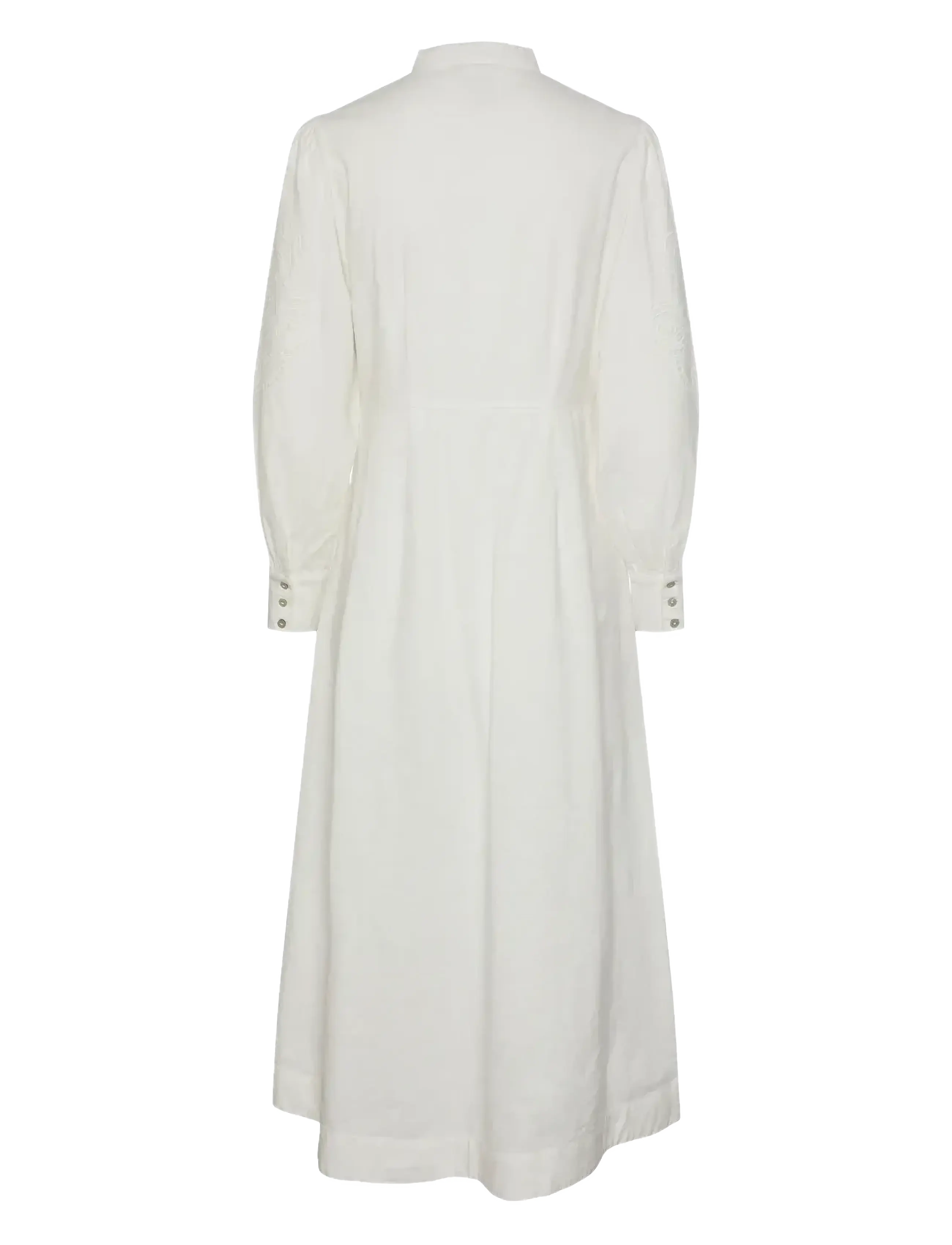 YAS - YASMIA LS LONG DRESS S. - skjortekjoler - star white - 1
