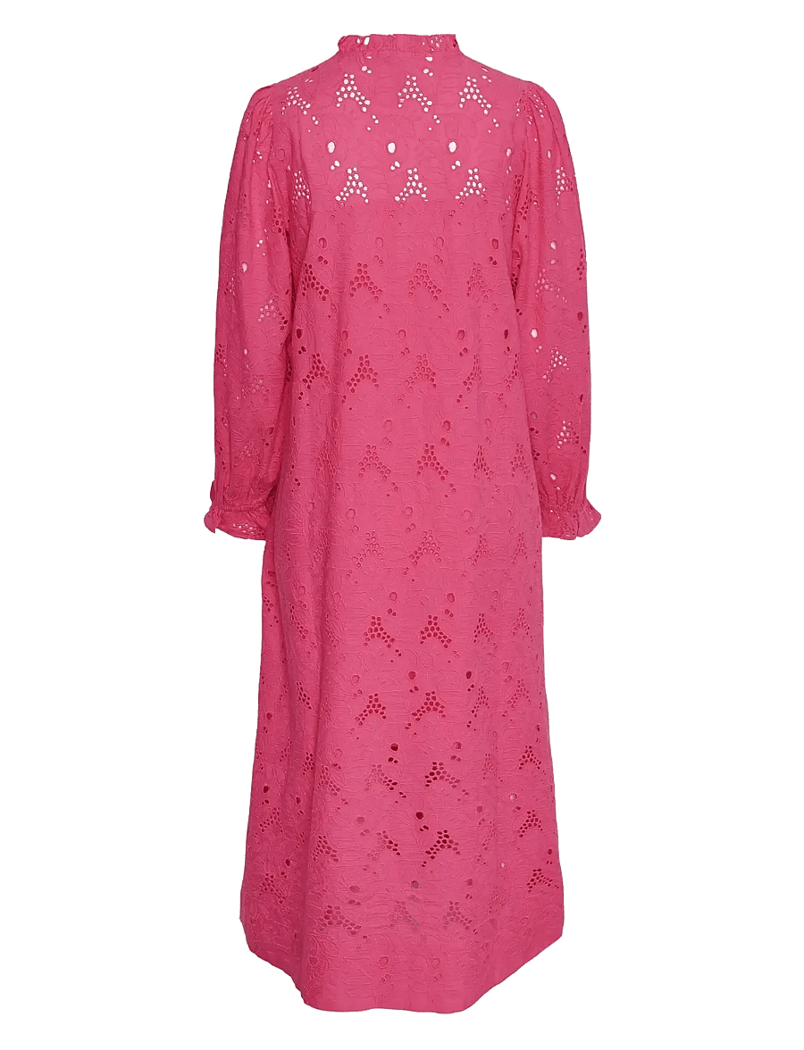YAS - YASSUNSI LS LONG DRESS S. - midi kjólar - sangria sunset - 2