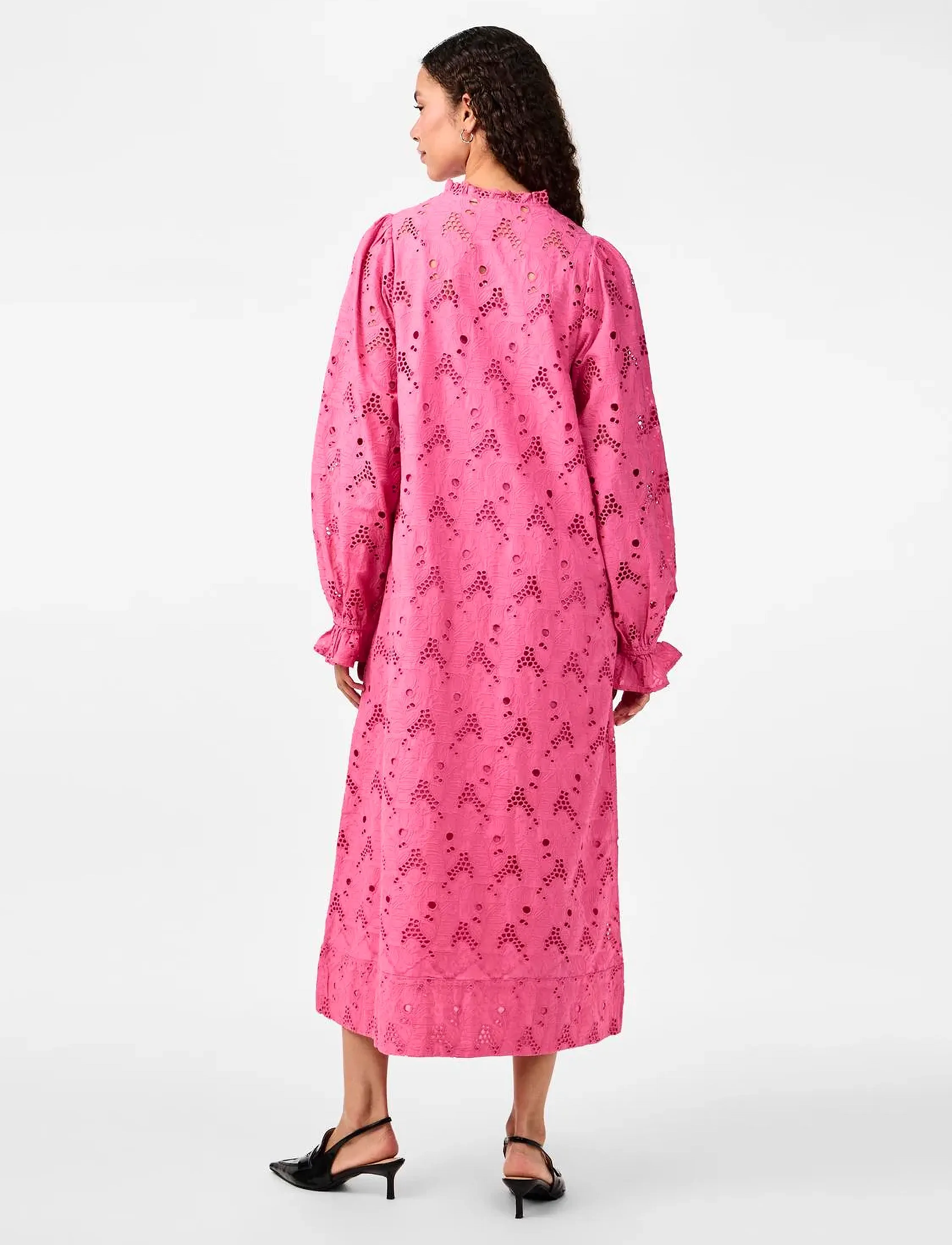 YAS - YASSUNSI LS LONG DRESS S. - midi kjólar - sangria sunset - 3
