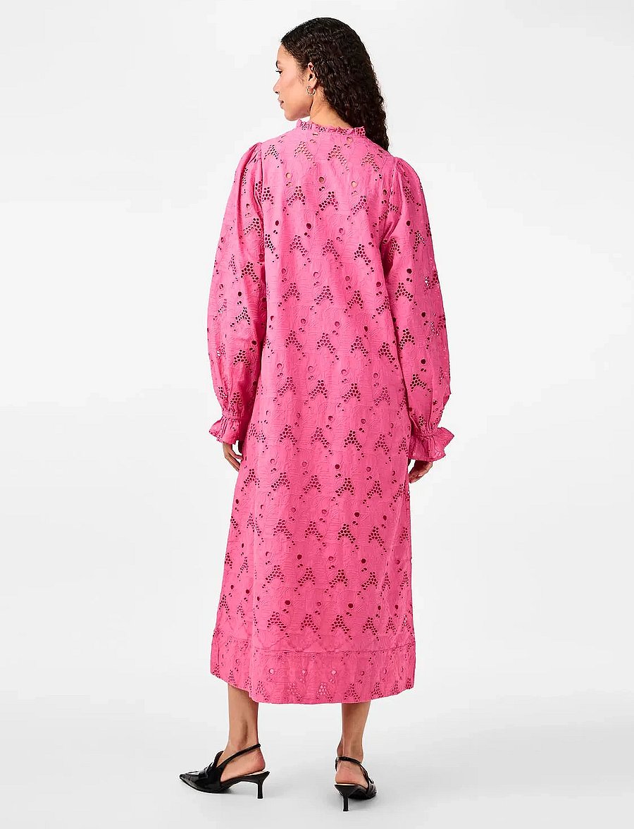 YAS - YASSUNSI LS LONG DRESS S. - midi kjólar - sangria sunset - 3
