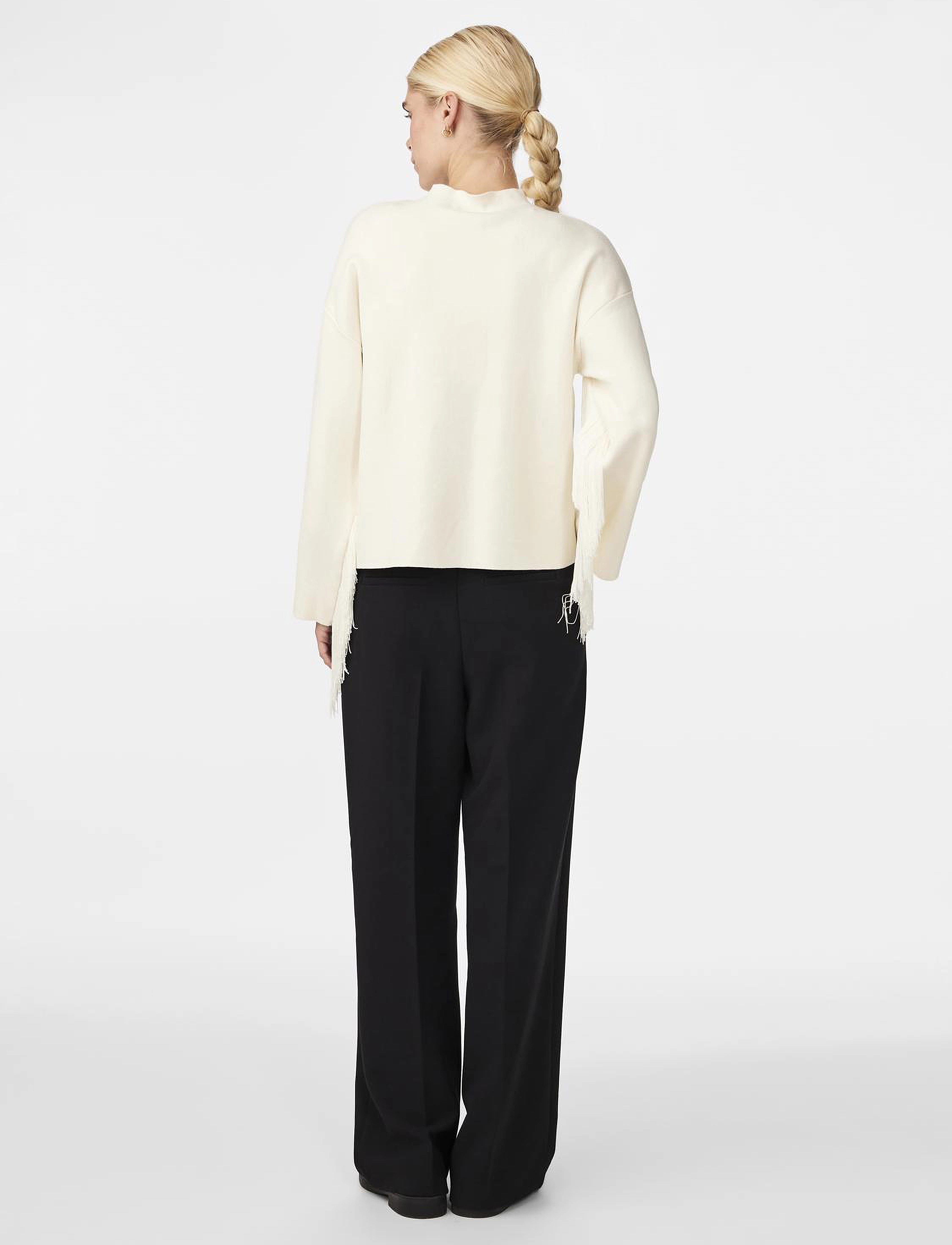 YAS - YASFRINGA LS O-NECK KNIT PULLOVER S. - striktrøjer - birch - 3