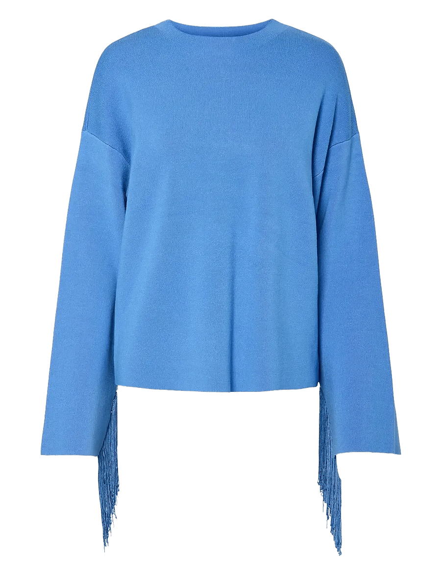 YAS - YASFRINGA LS O-NECK KNIT PULLOVER S. - pullover - provence - 0