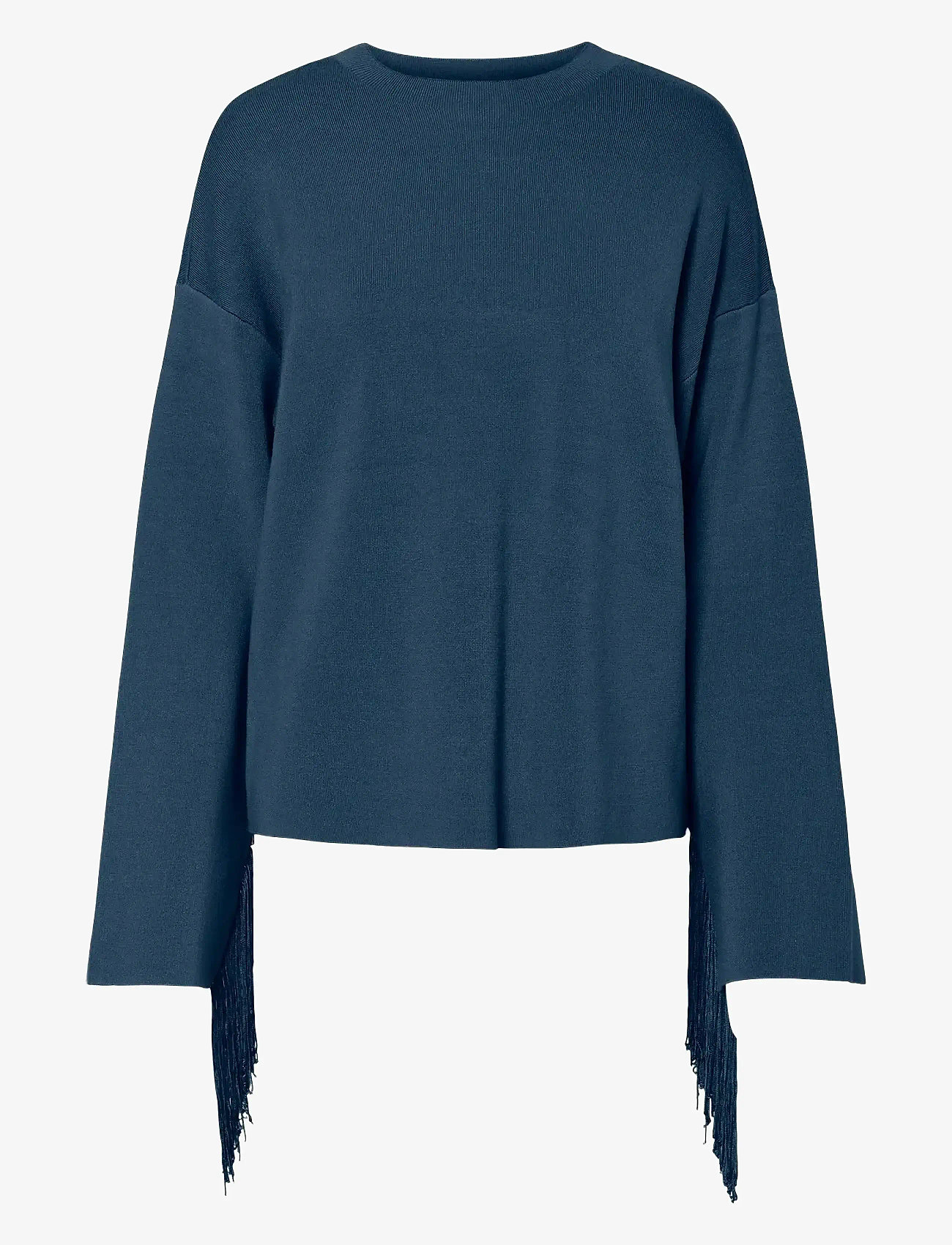YAS - YASFRINGA LS O-NECK KNIT PULLOVER S. - jumpers - sargasso sea - 0