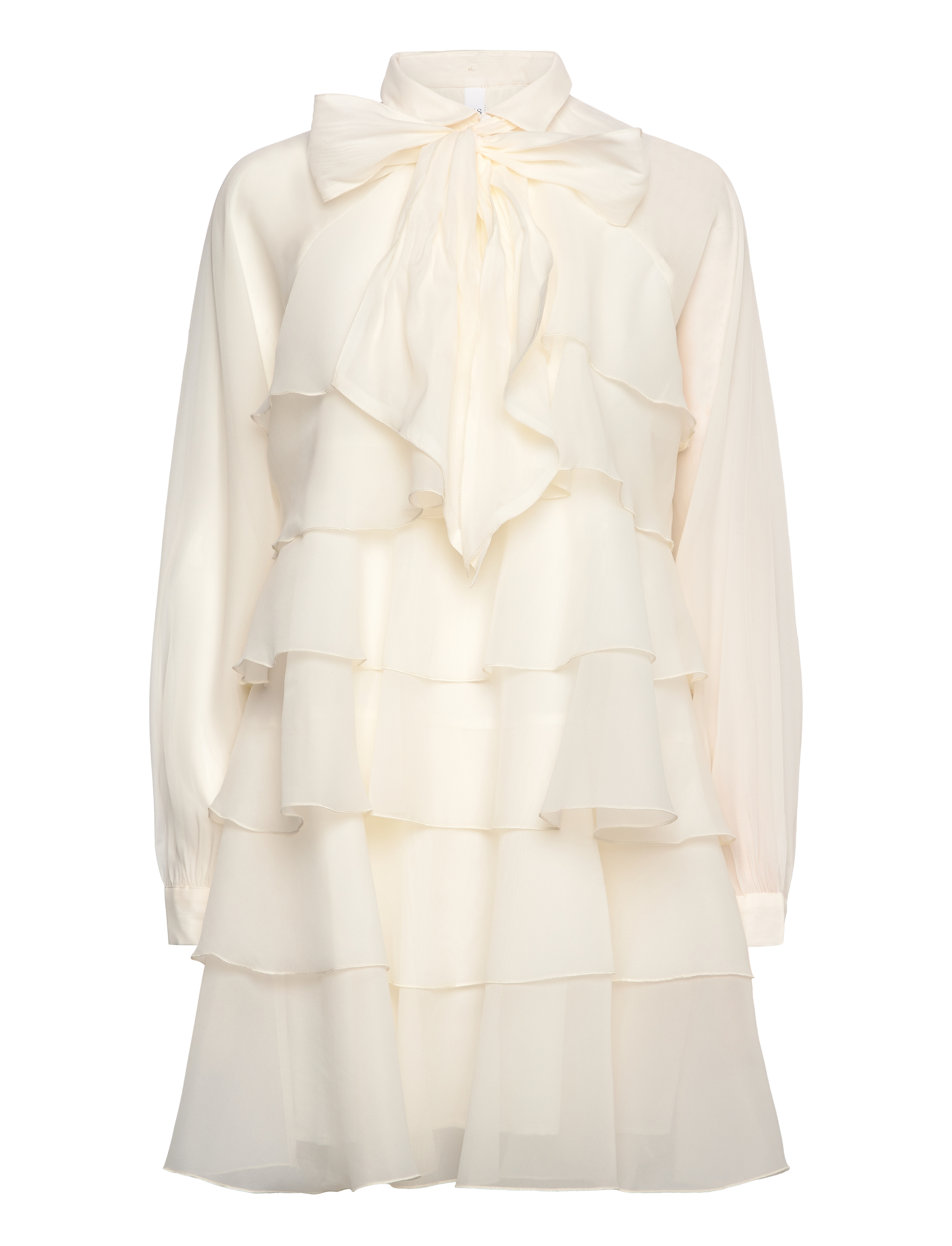 YAS YASELOISE LS DRESS - D2D - Korta klänningar - GARDENIA / cream