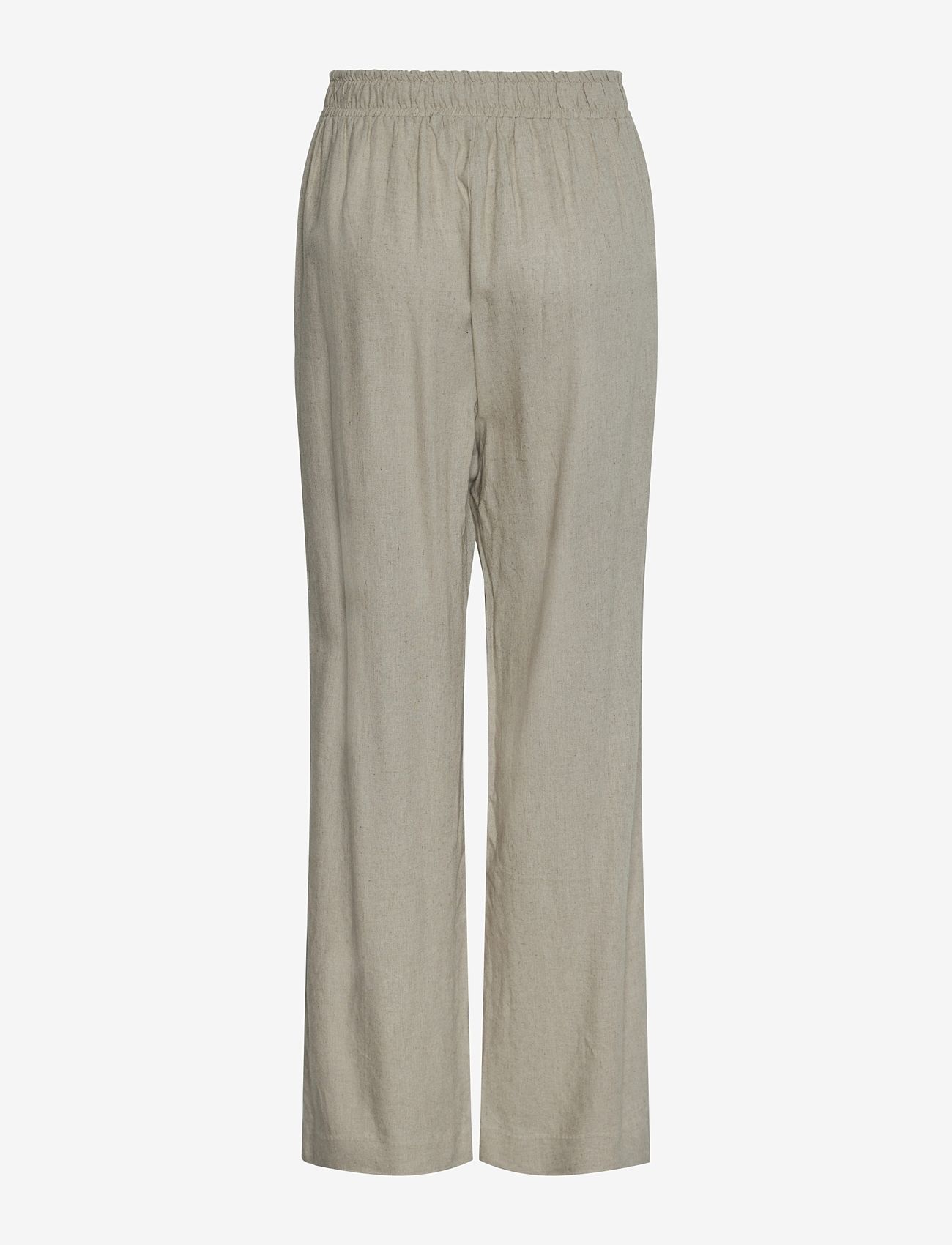 YAS - YASFLAXY HW LINEN PANT NOOS - linen trousers - birch - 1