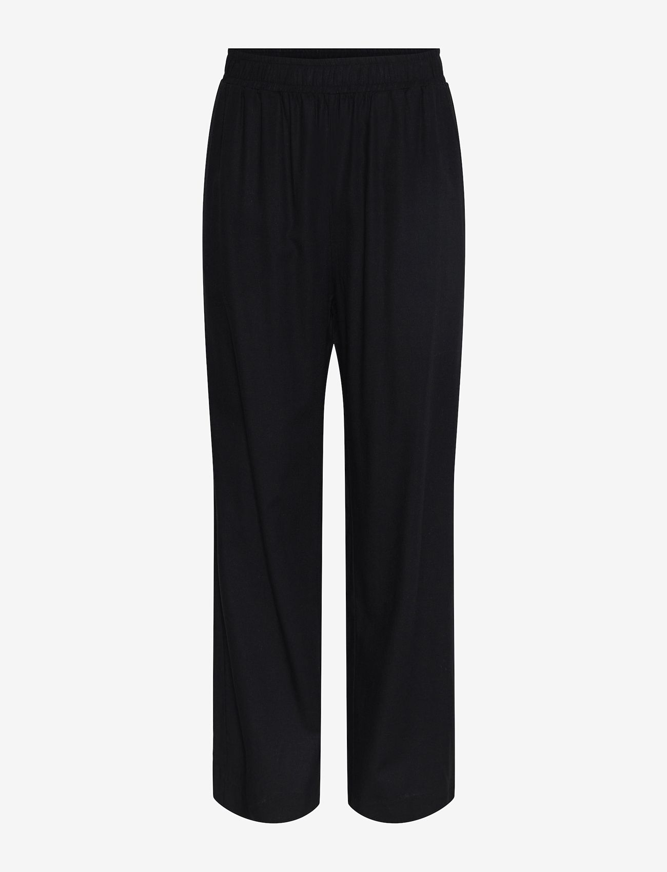 YAS - YASFLAXY HW LINEN PANT NOOS - linen trousers - black - 0