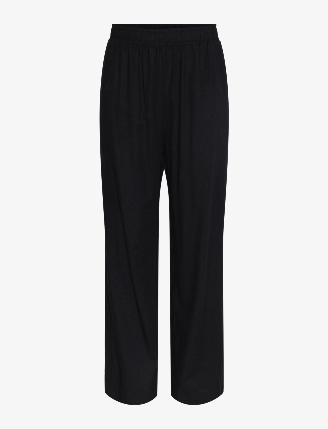 YAS - YASFLAXY HW LINEN PANT NOOS - black - 1
