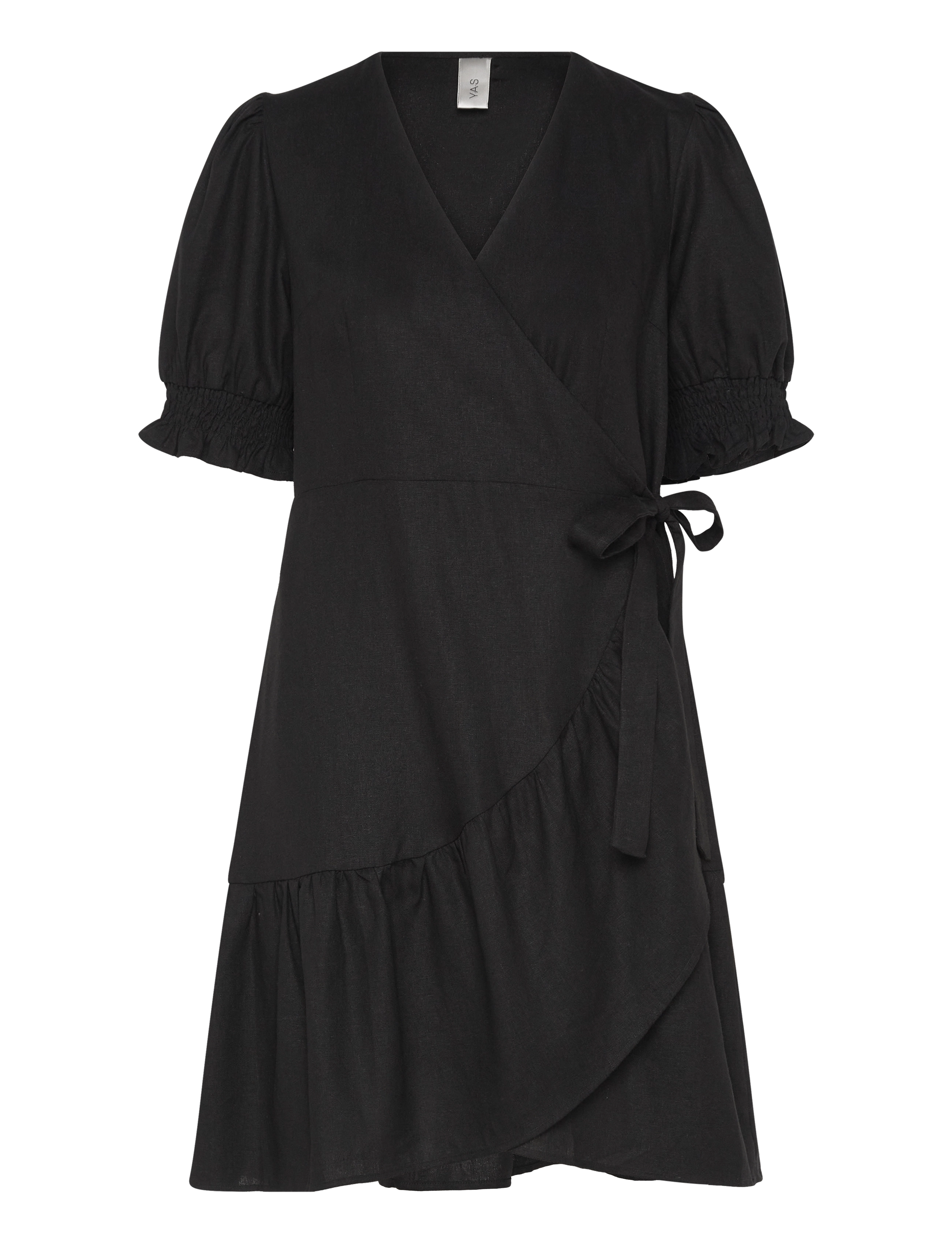 YAS - YASFLAXY SS WRAP DRESS NOOS - black - 1