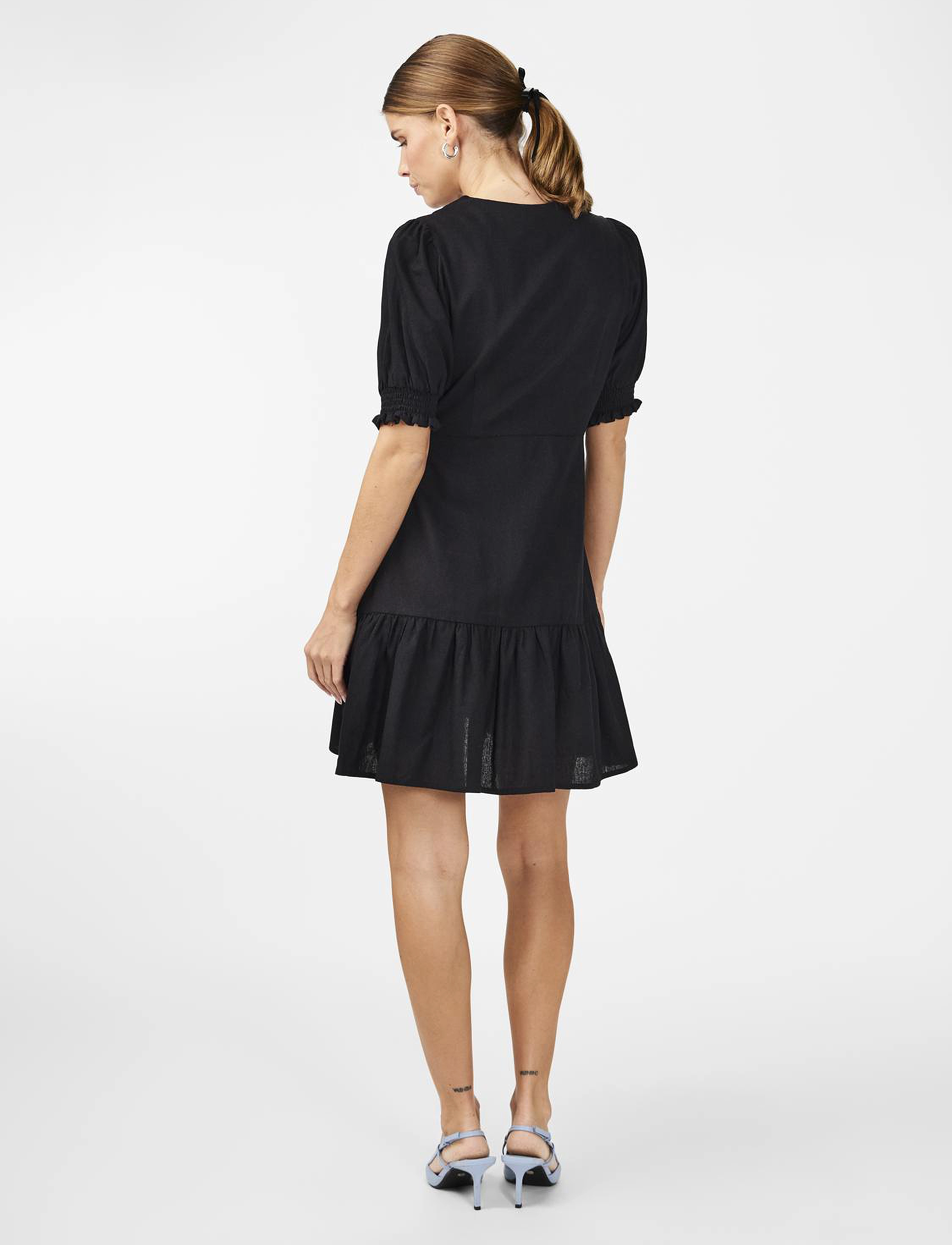YAS - YASFLAXY SS WRAP DRESS NOOS - black - 4