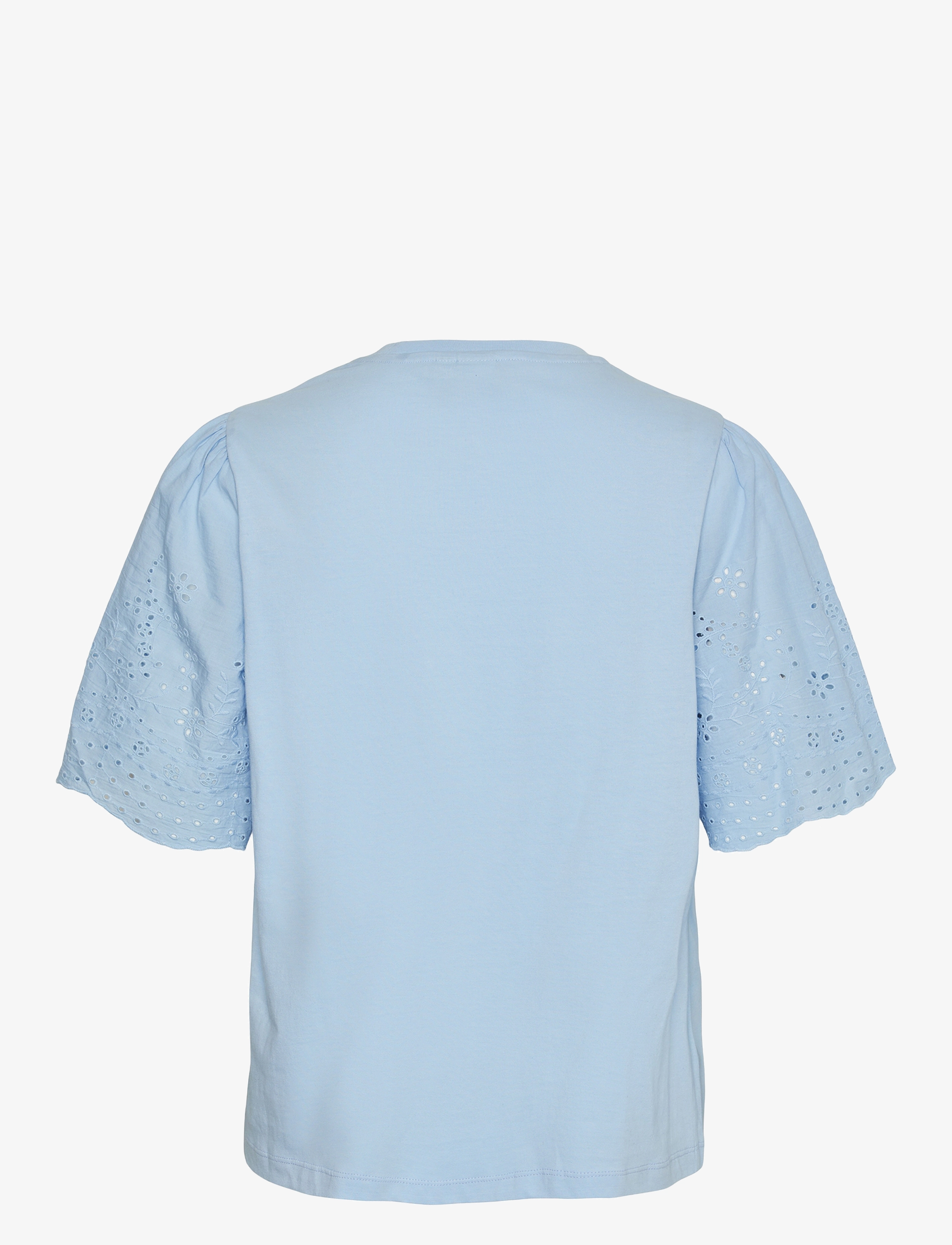 YAS - YASLEX SS TOP W. EMB SLEEVES S. NOOS - clear sky - 2