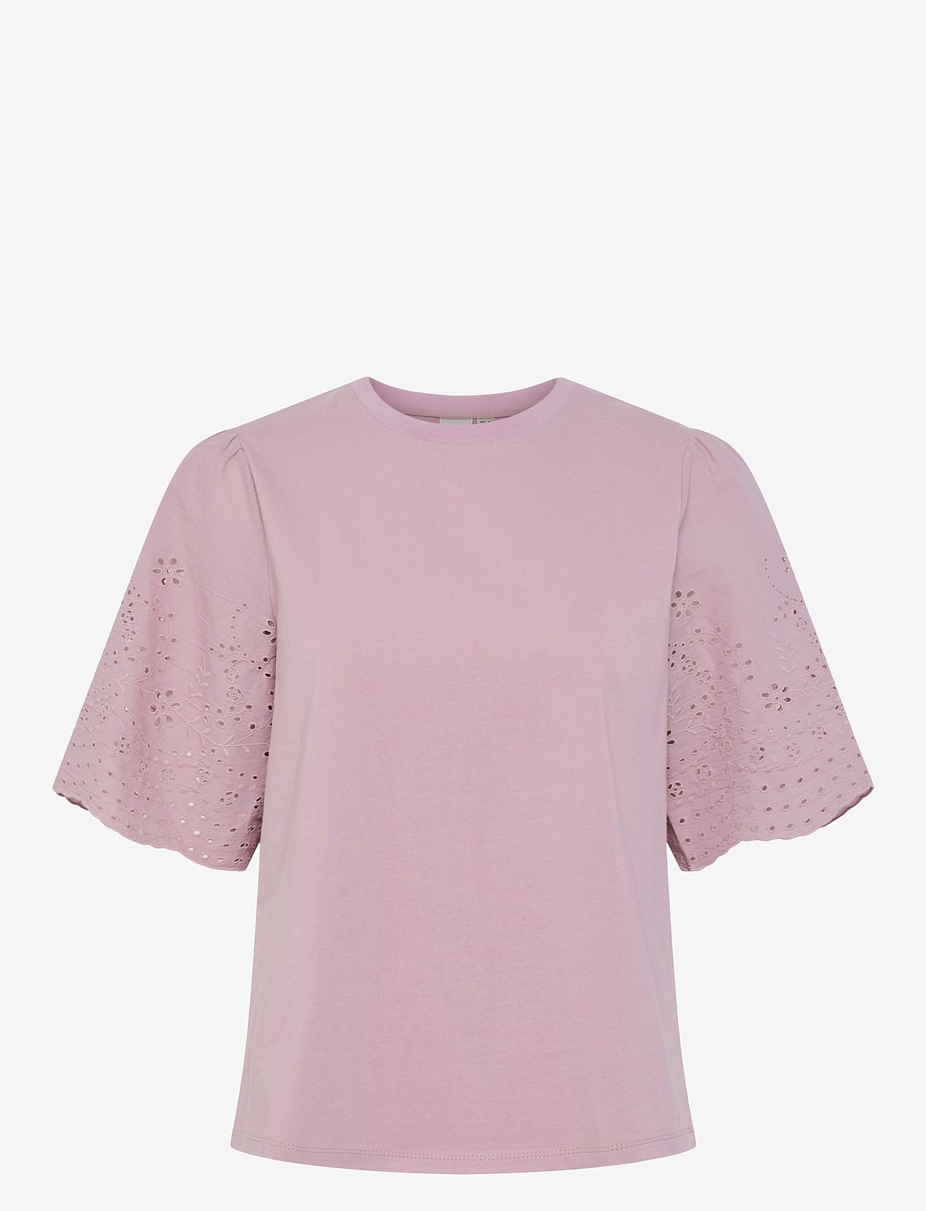 YAS - YASLEX SS TOP W. EMB SLEEVES S. NOOS - short-sleeved blouses - lilas - 1
