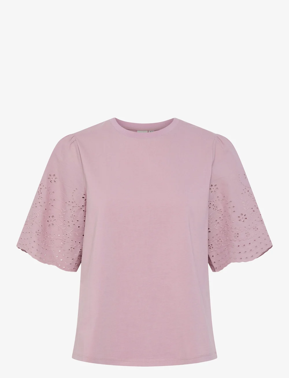 YAS - YASLEX SS TOP W. EMB SLEEVES S. NOOS - kortærmede bluser - lilas - 1