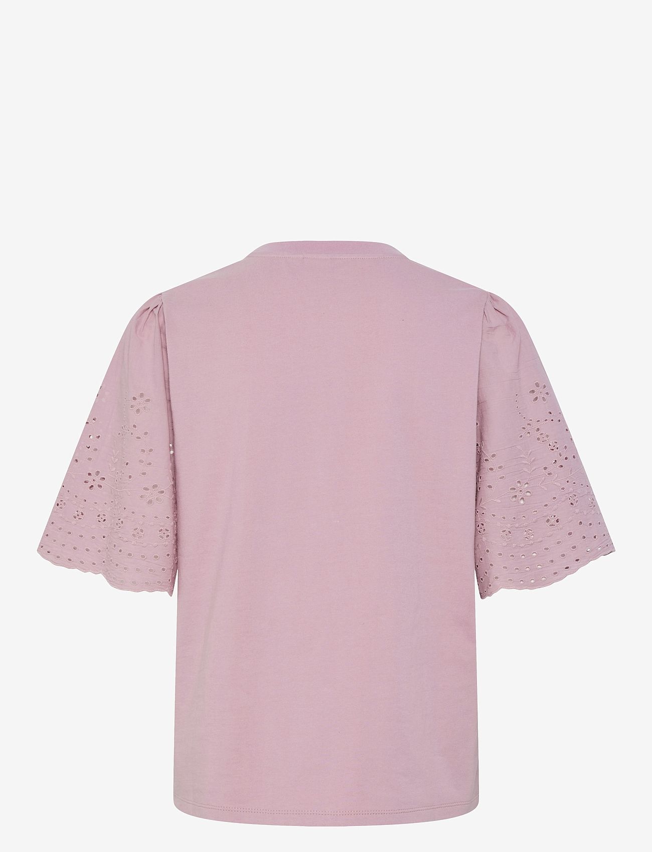 YAS - YASLEX SS TOP W. EMB SLEEVES S. NOOS - short-sleeved blouses - lilas - 2