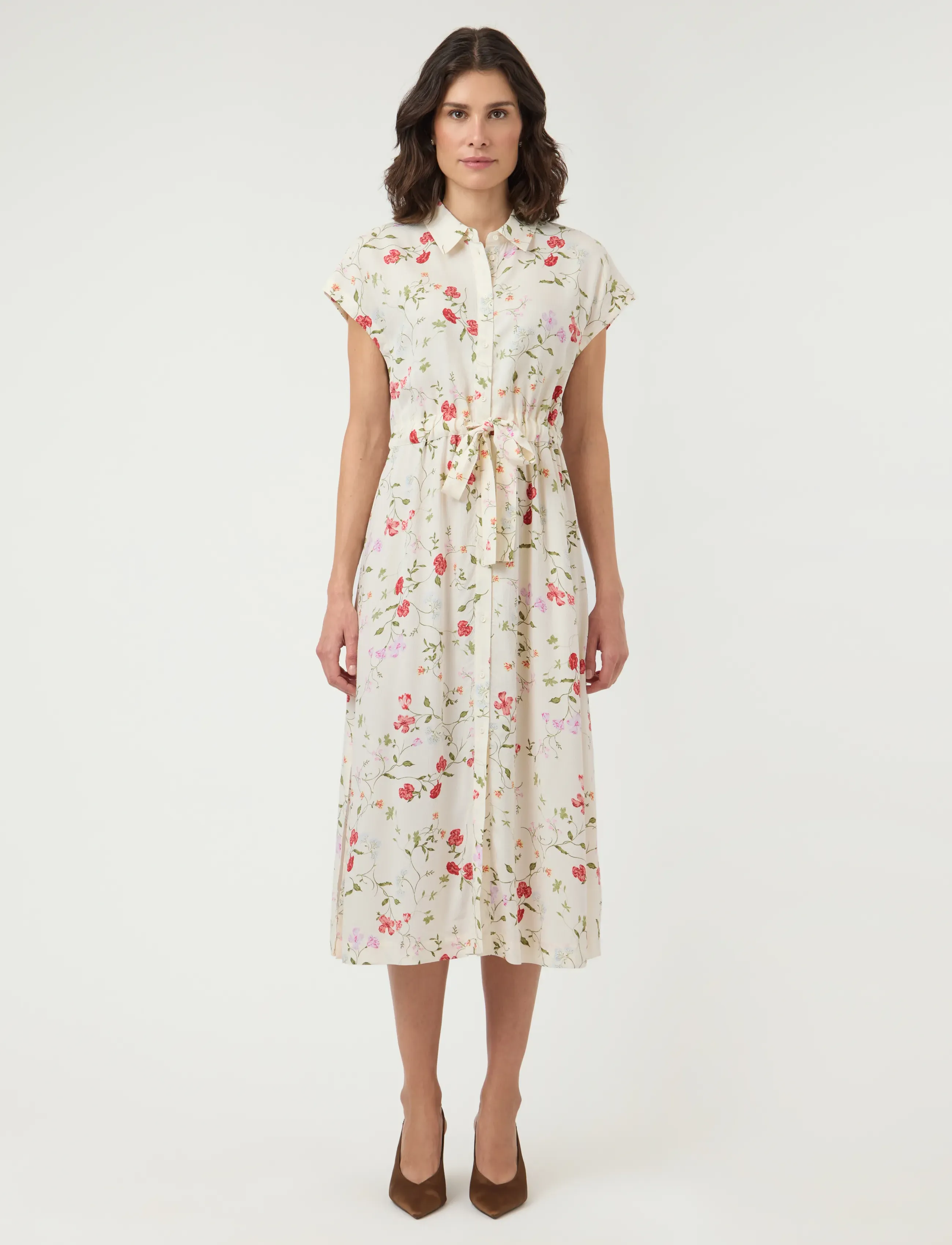 YAS YASASINA CS MIDI BELT DRESS S. NOOS - Kläder - PRISTINE / cream