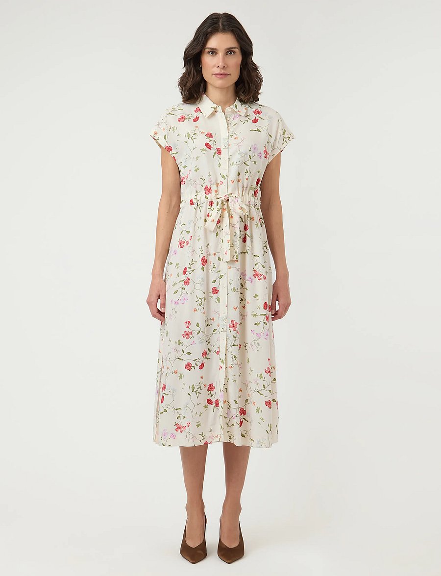 YAS - YASASINA CS MIDI BELT DRESS S. NOOS - robes chemises - pristine - 0
