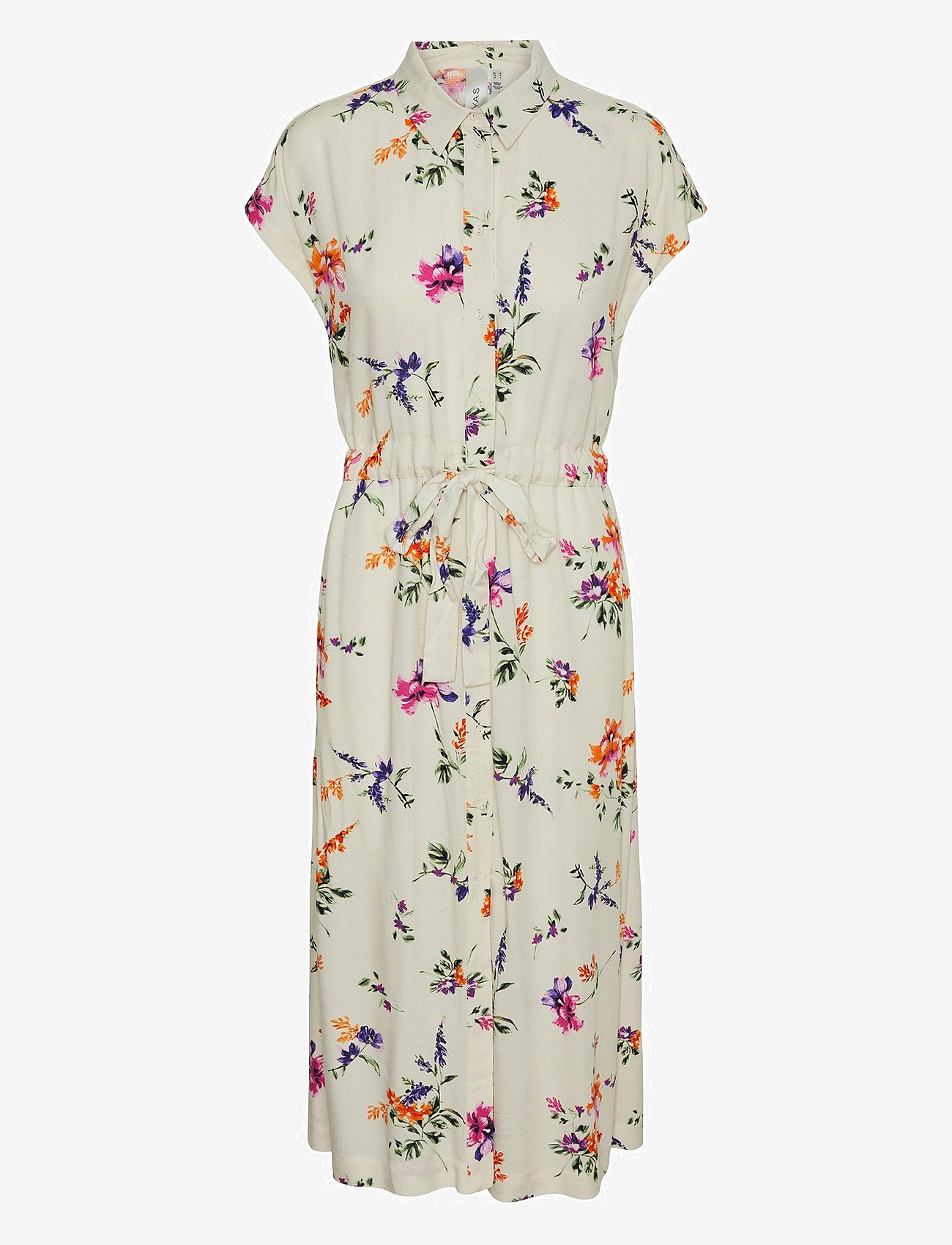 YAS - YASASINA CS MIDI BELT DRESS S. NOOS - shirt dresses - whitecap gray - 1