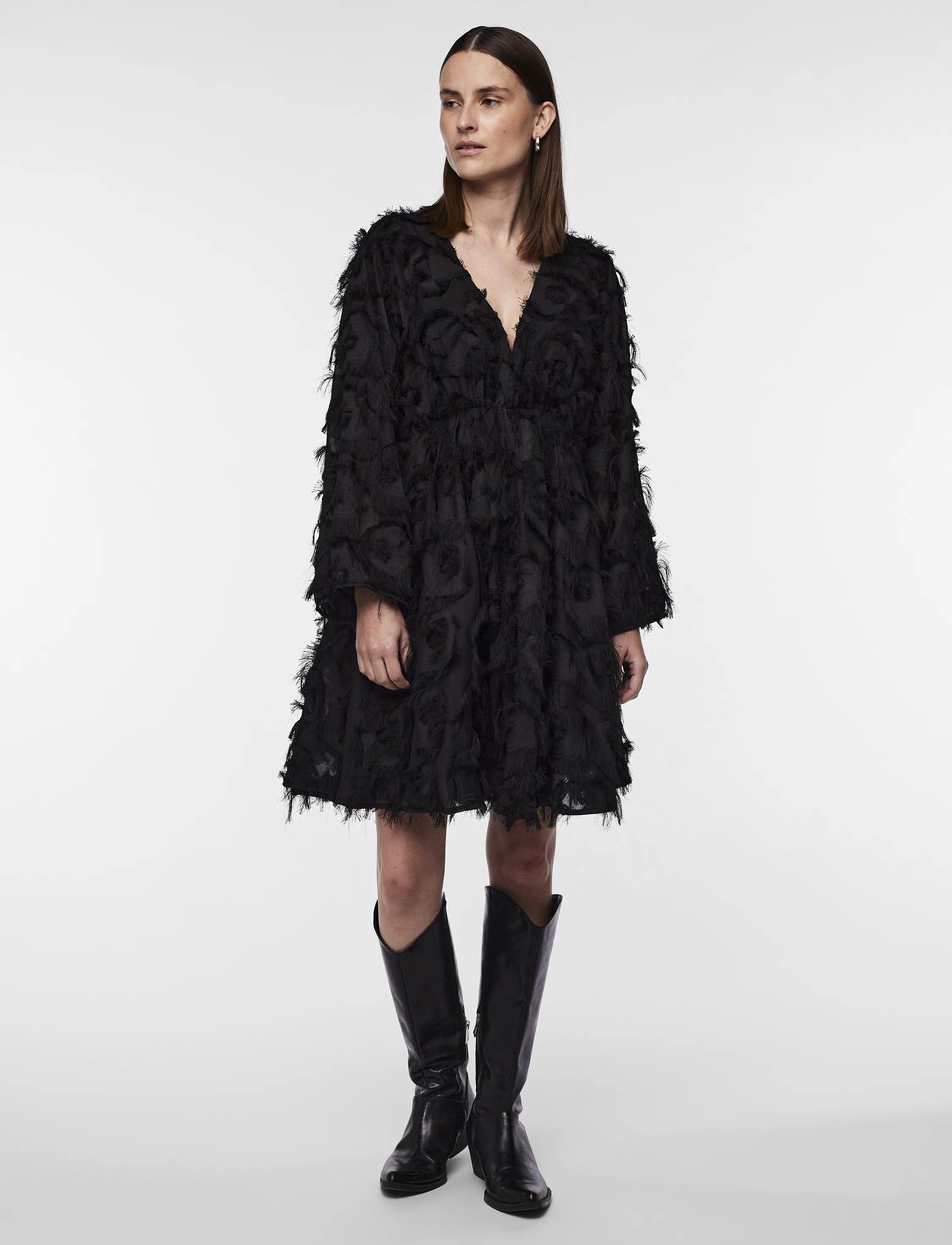 YAS - YASPAZYLLA 7/8 DRESS - D2D - festtøj til outletpriser - black - 4