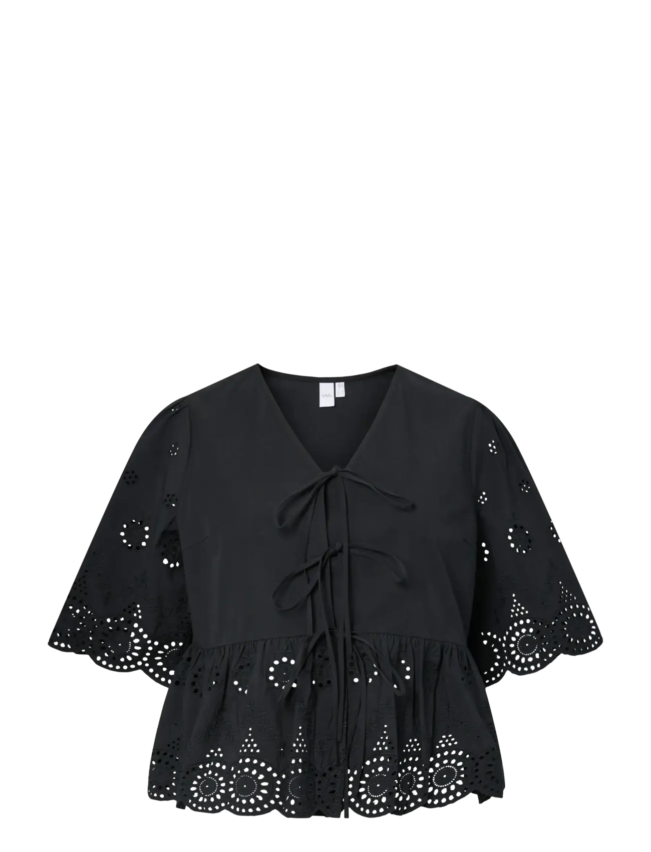 YAS YASCORNELIA 2/4 TIE TOP S. NOOS - Y.A.S - BLACK / black