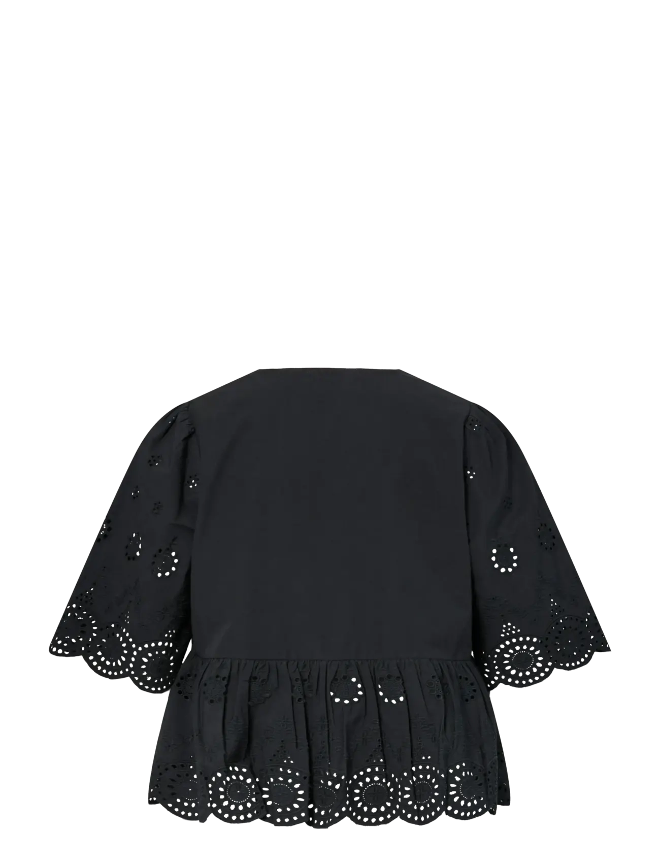 YAS - YASCORNELIA 2/4 TIE TOP S. NOOS - kortærmede skjorter - black - 2