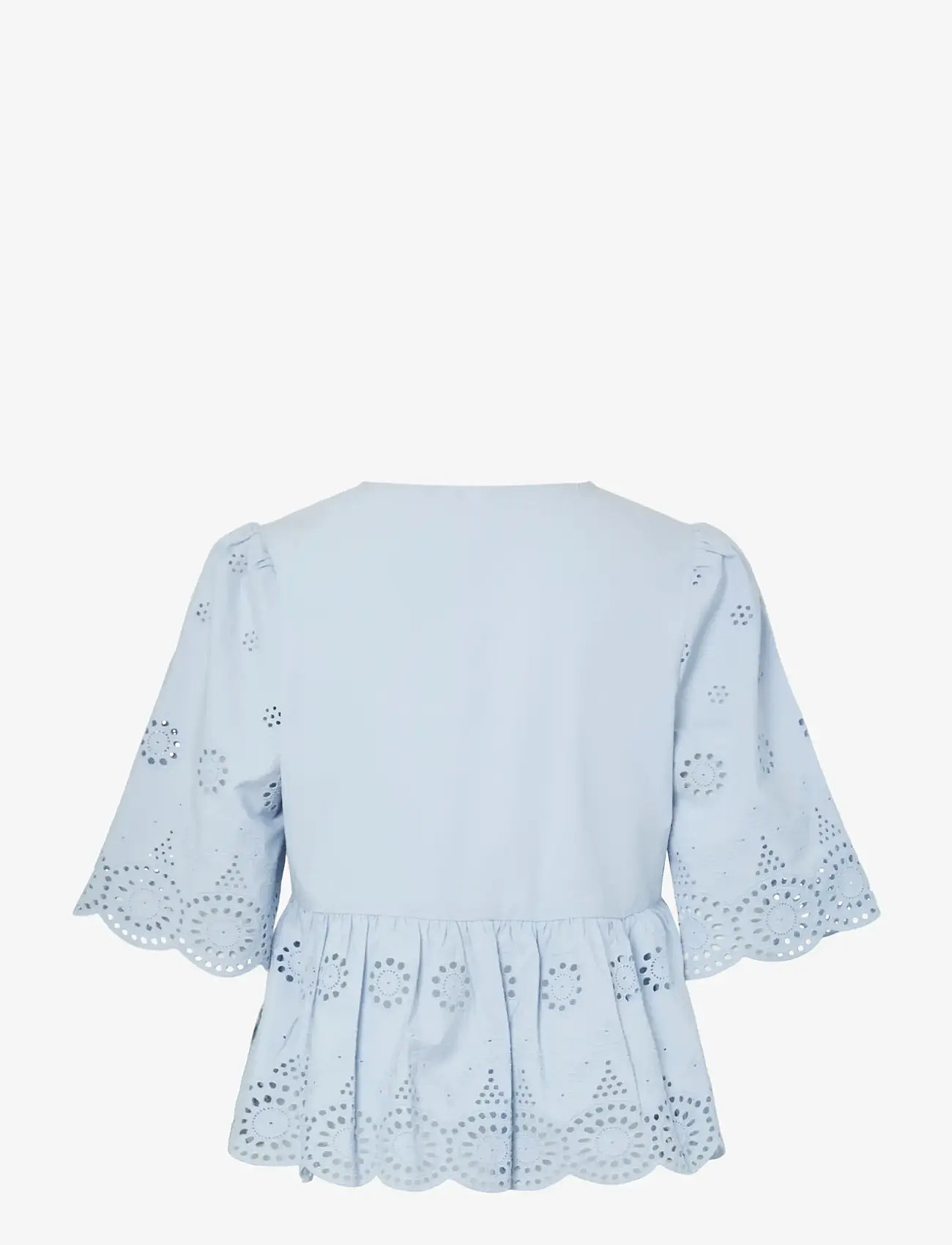 YAS - YASCORNELIA 2/4 TIE TOP S. NOOS - short-sleeved shirts - skyway - 2