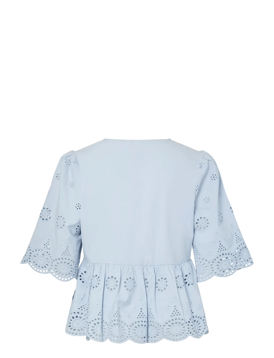 YAS - YASCORNELIA 2/4 TIE TOP S. NOOS - kurzärmlige hemden - skyway - 2