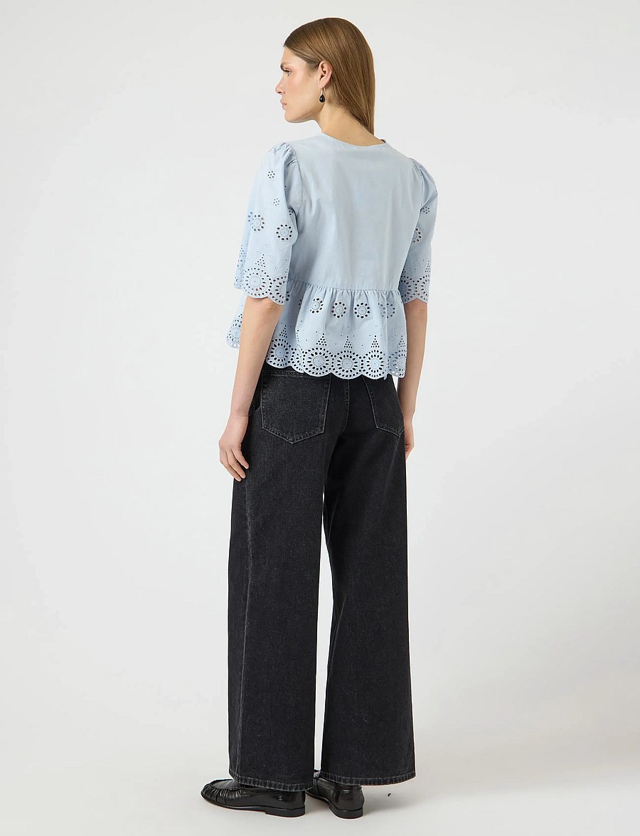 YAS - YASCORNELIA 2/4 TIE TOP S. NOOS - kurzärmlige hemden - skyway - 3