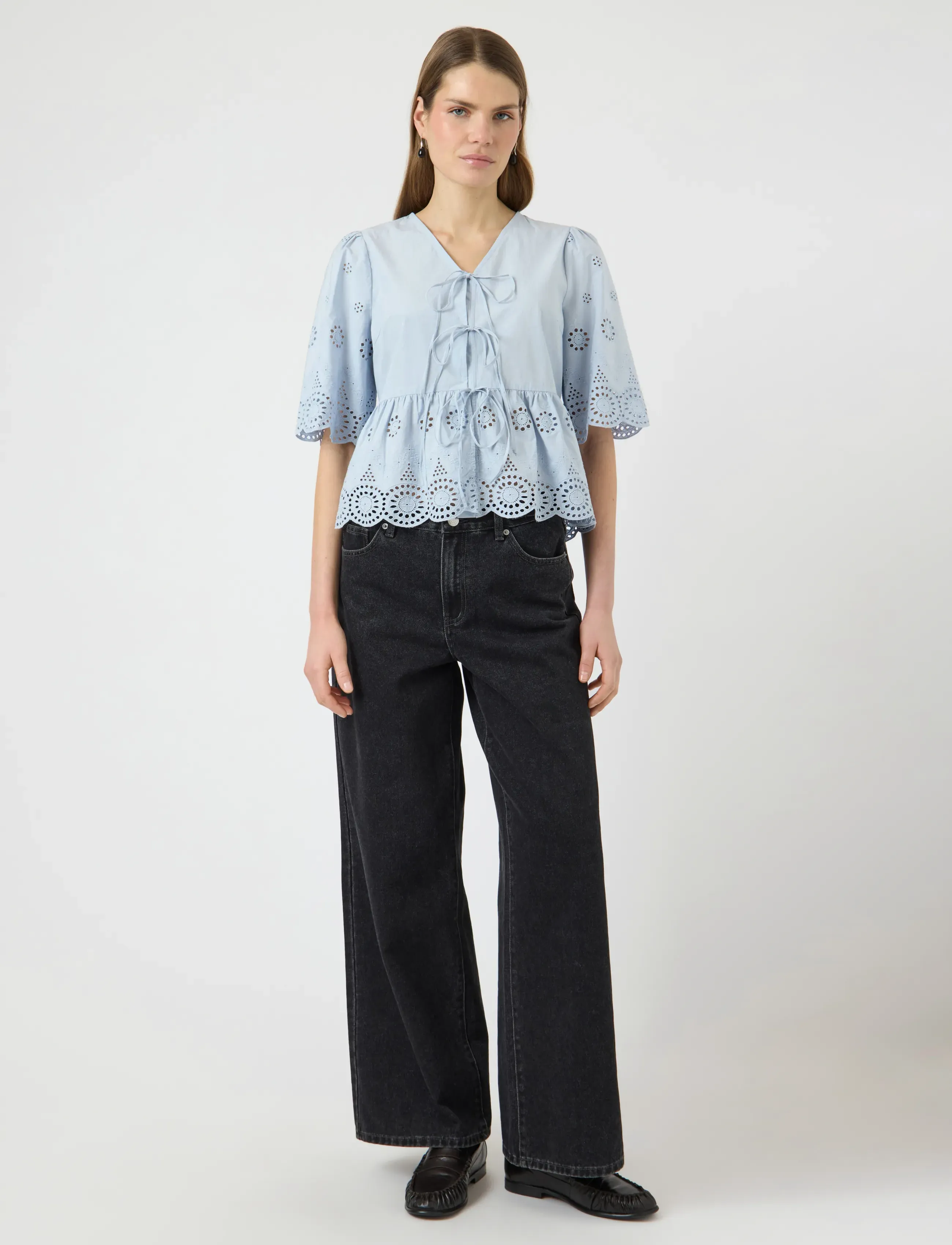 YAS - YASCORNELIA 2/4 TIE TOP S. NOOS - chemises à manches courtes - skyway - 4