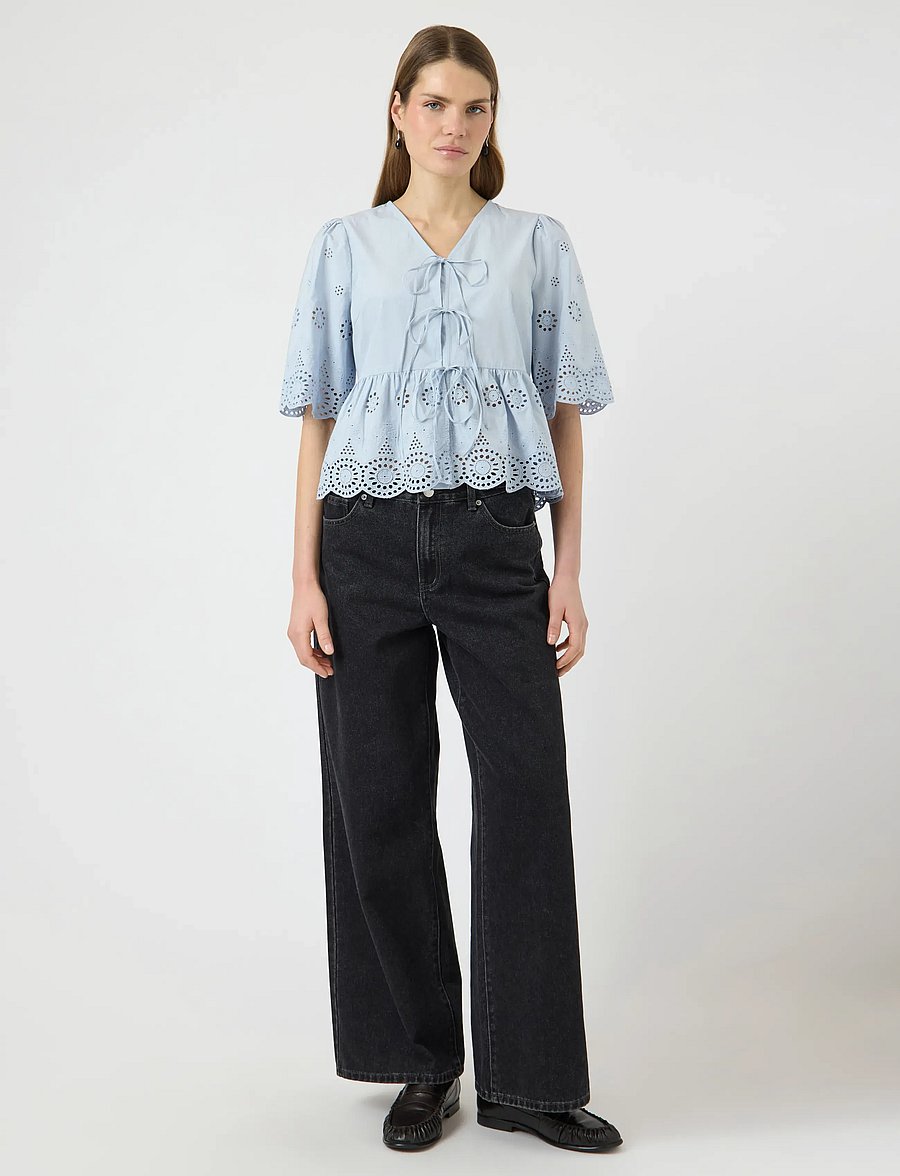 YAS - YASCORNELIA 2/4 TIE TOP S. NOOS - kurzärmlige hemden - skyway - 4