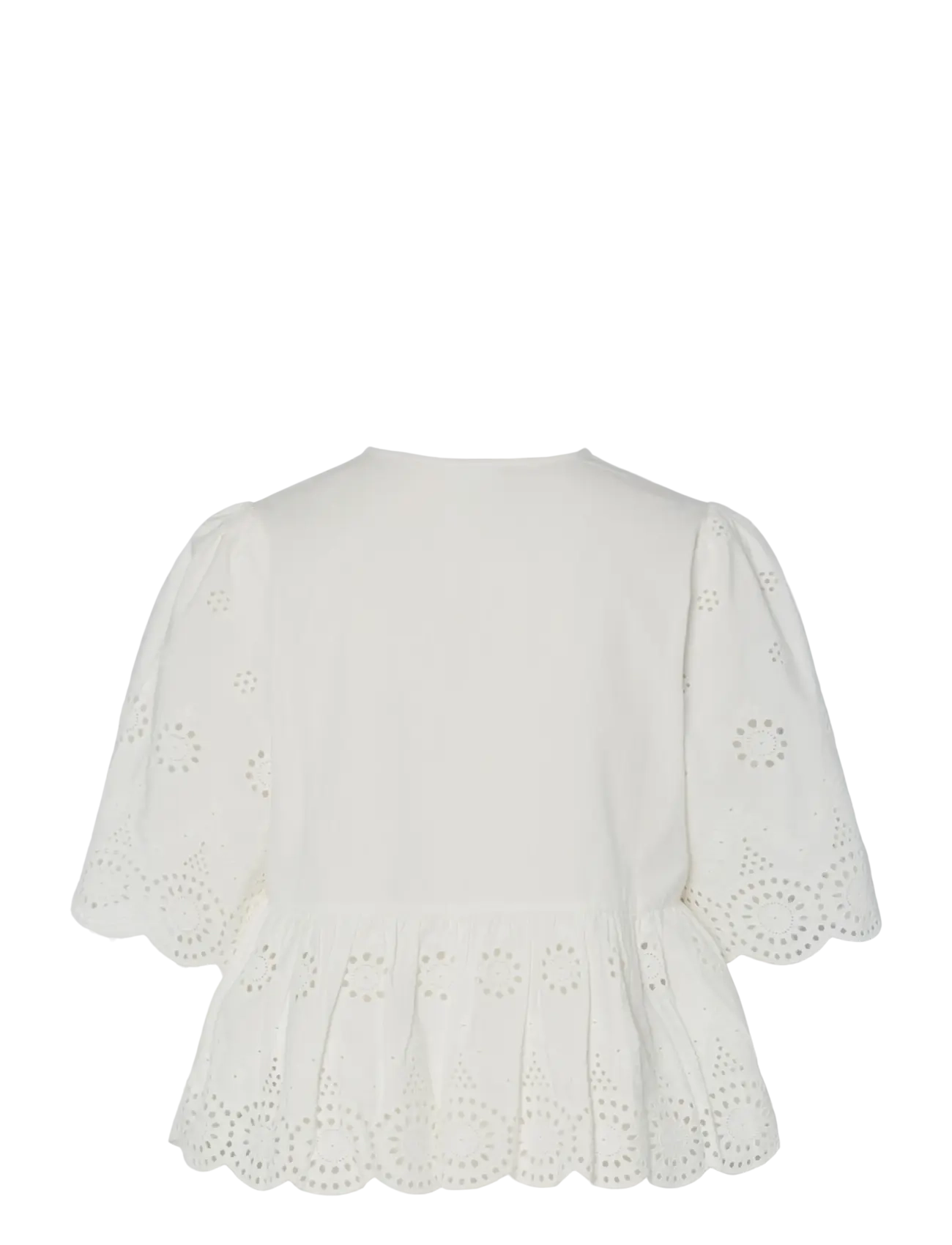 YAS - YASCORNELIA 2/4 TIE TOP S. NOOS - kortærmede skjorter - star white - 2
