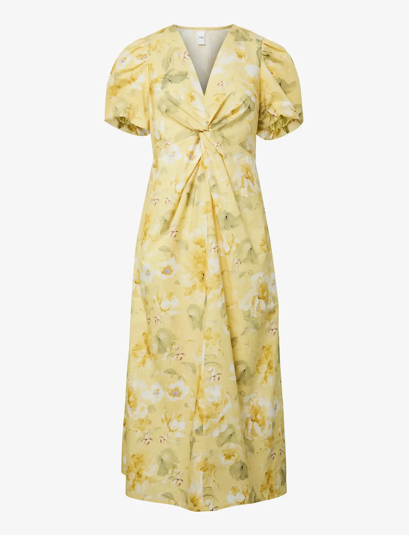 YAS - YASSTRAY SS MIDI DRESS - cocktailkjoler - pale banana - 1