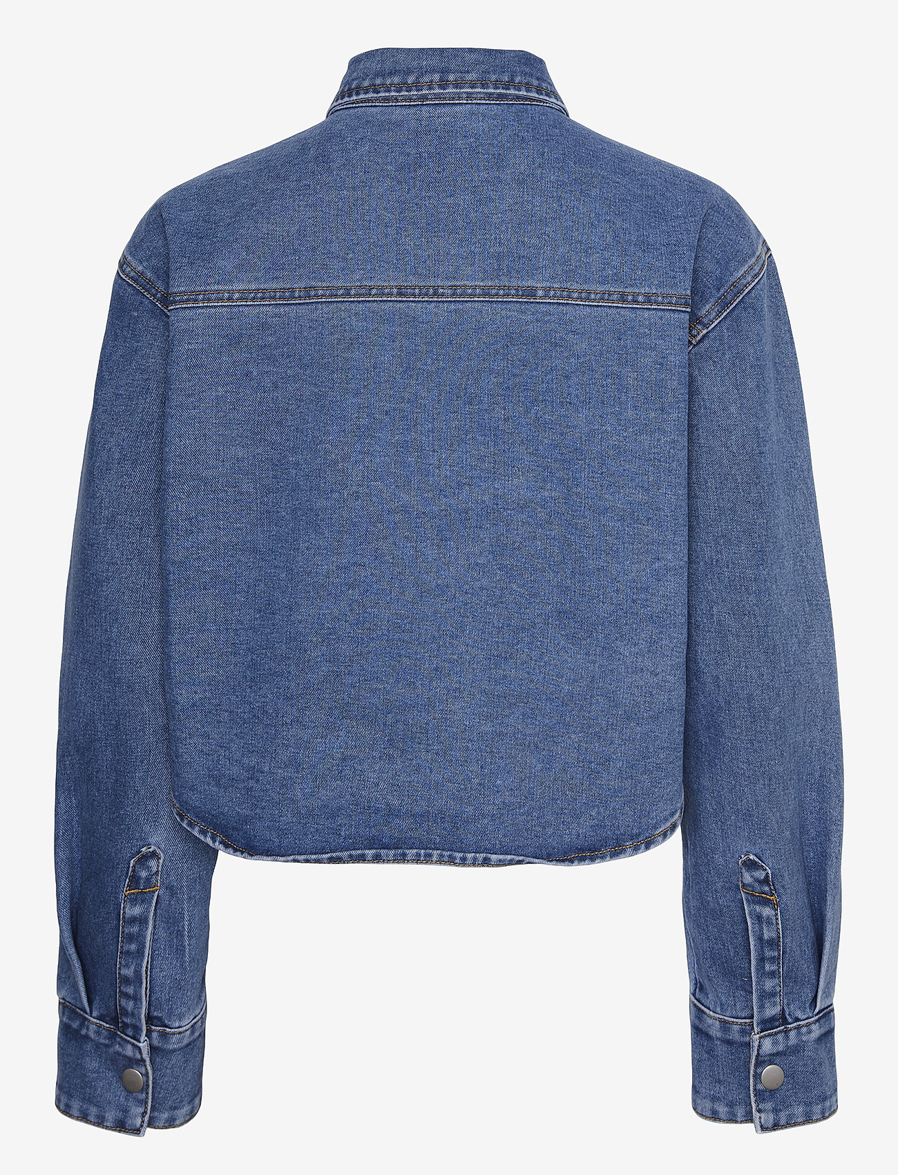 YAS - YASCONNELLY LS FRINGE SHACKET S. - FEST - medium blue denim - 2