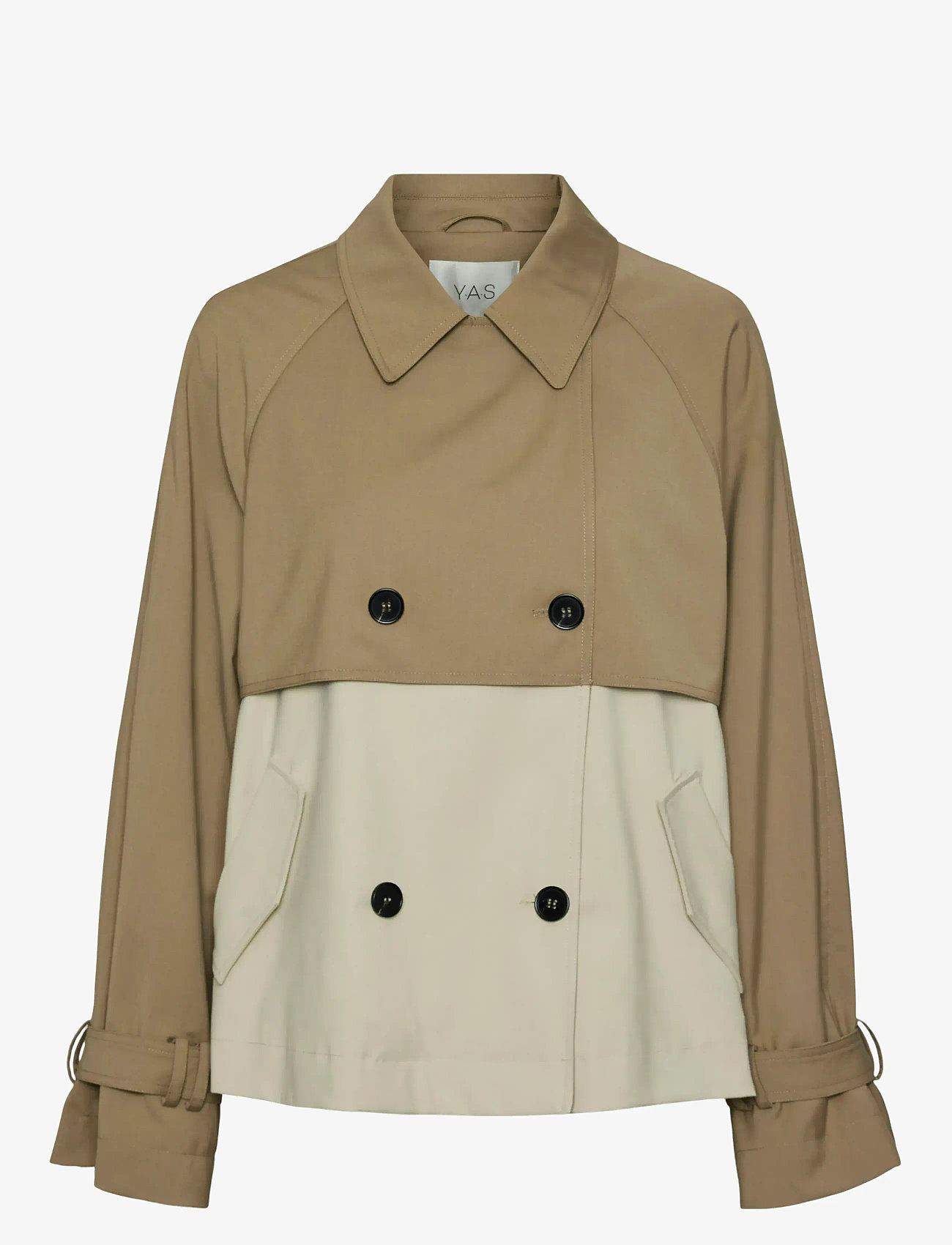 YAS - YASTURBO SHORT TRENCHCOAT - trenchcoats - lead gray - 1