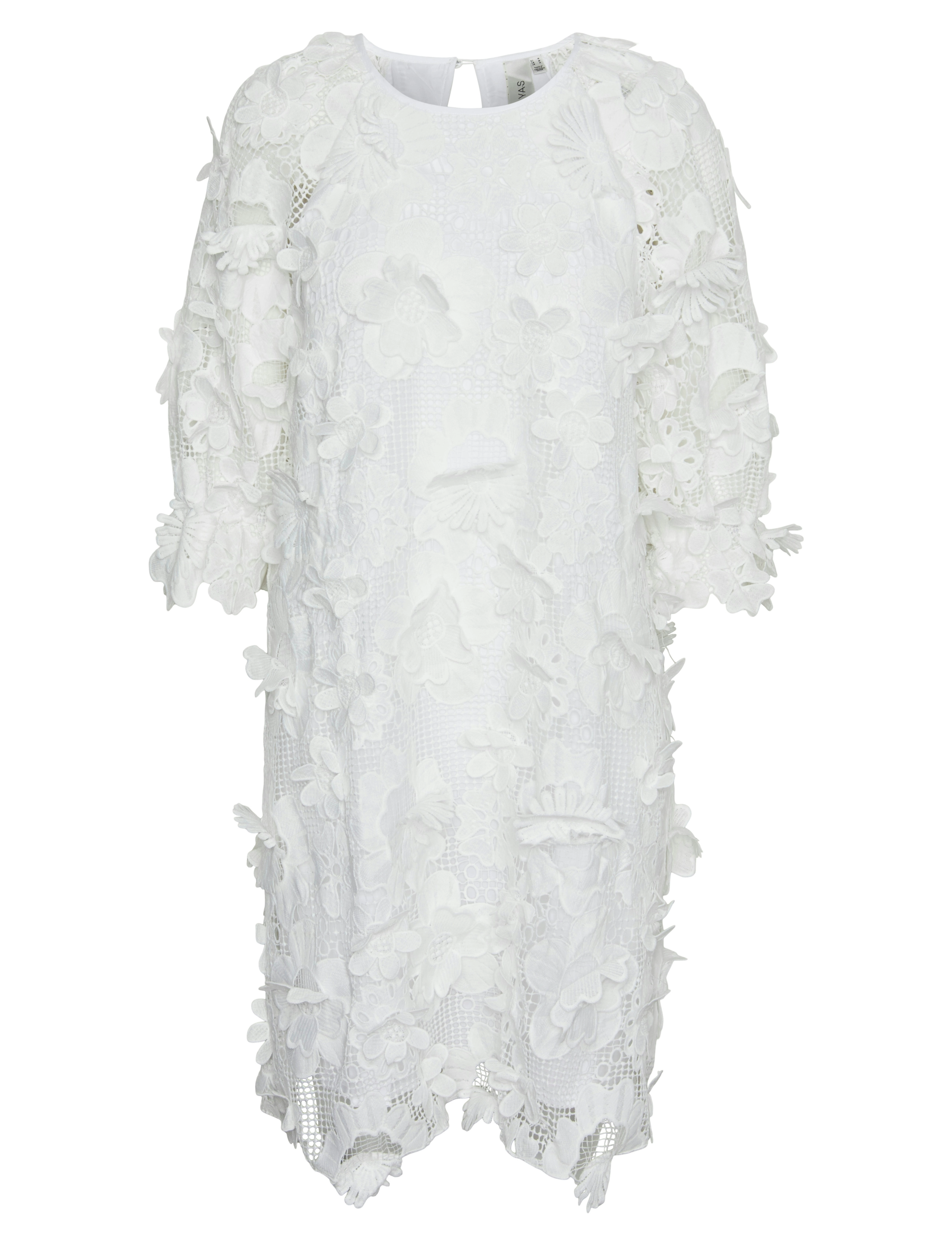 YAS Yastrea 3/4 Kleid - Show Weiß - 38 - Damen