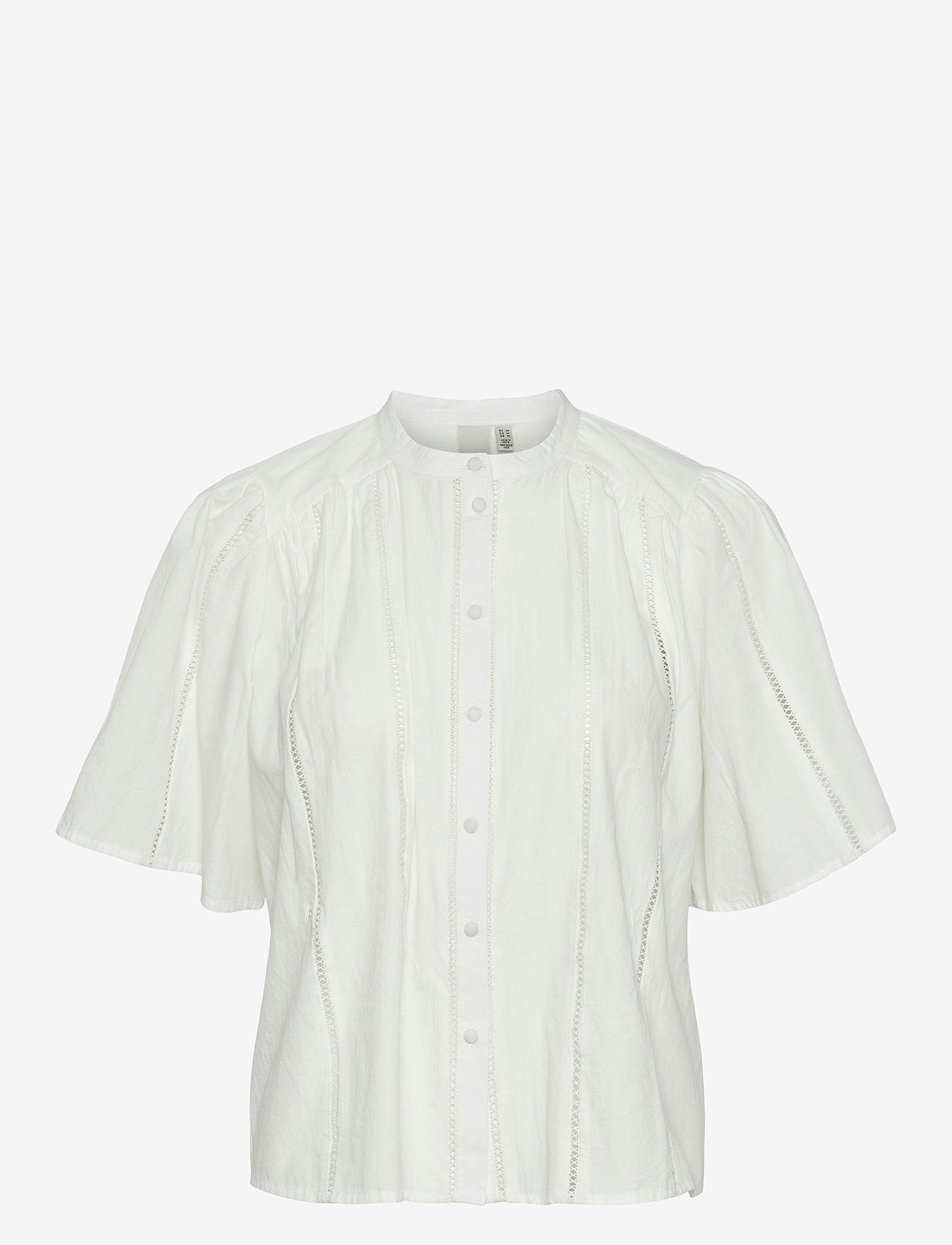 YAS - YASGUNIA 2/4 SHIRT S. - kurzämlige blusen - star white - 1