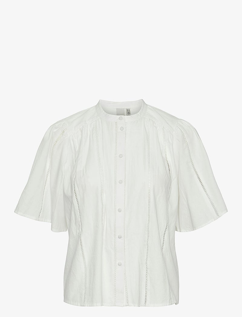 YAS - YASGUNIA 2/4 SHIRT S. - kortärmade blusar - star white - 1